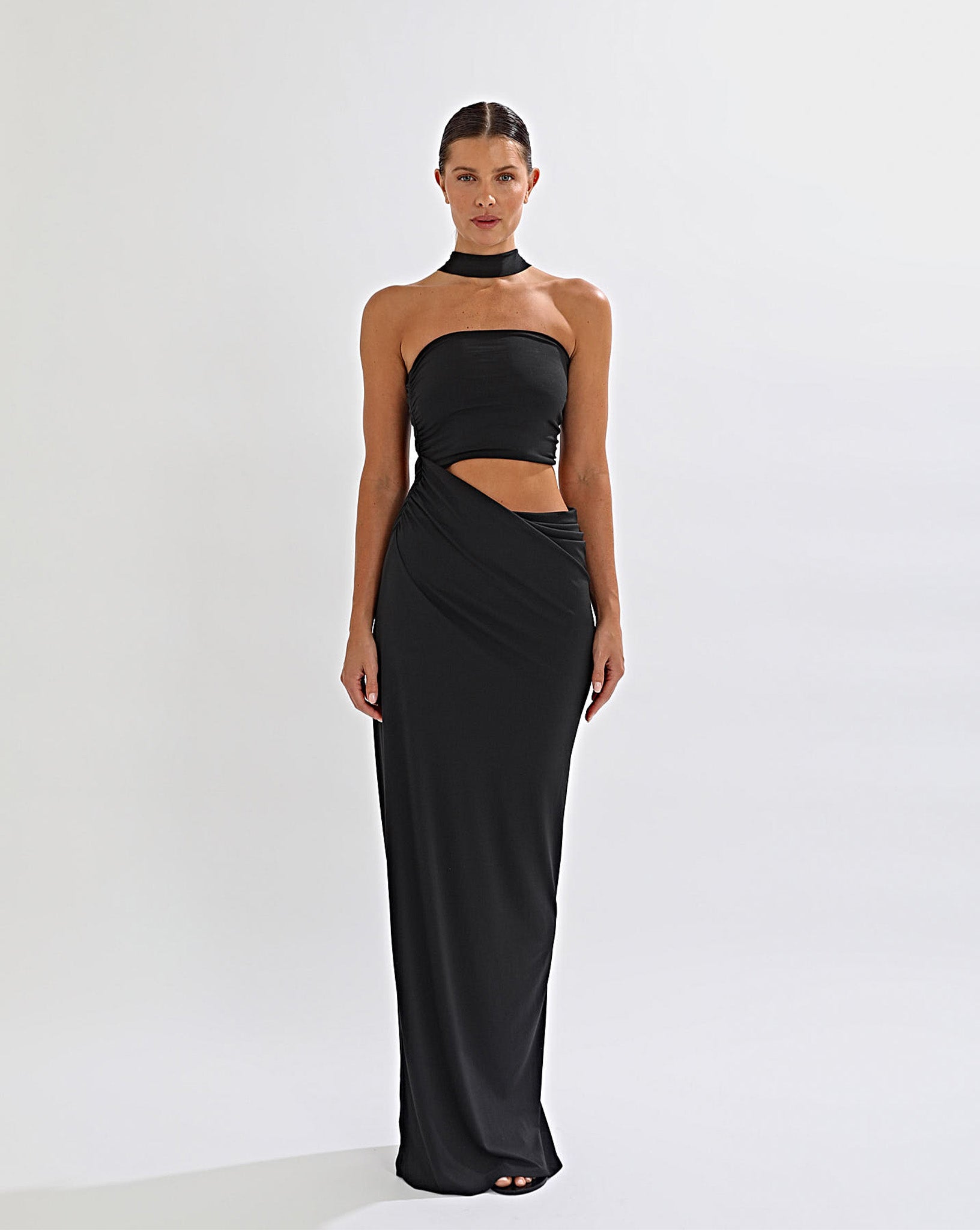 Kylie Maxi Dress Black One Mile The Label Kylie Maxi Dress Black One Mile The Label