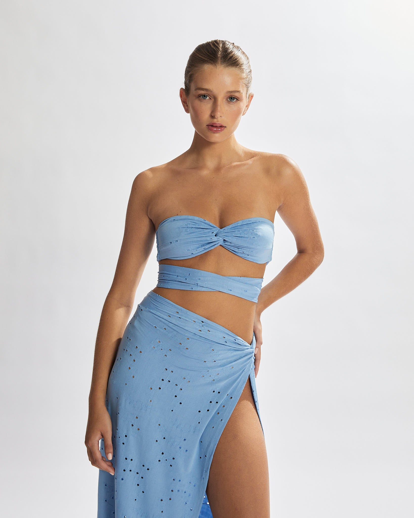 Baby blue hot sale bandeau bikini