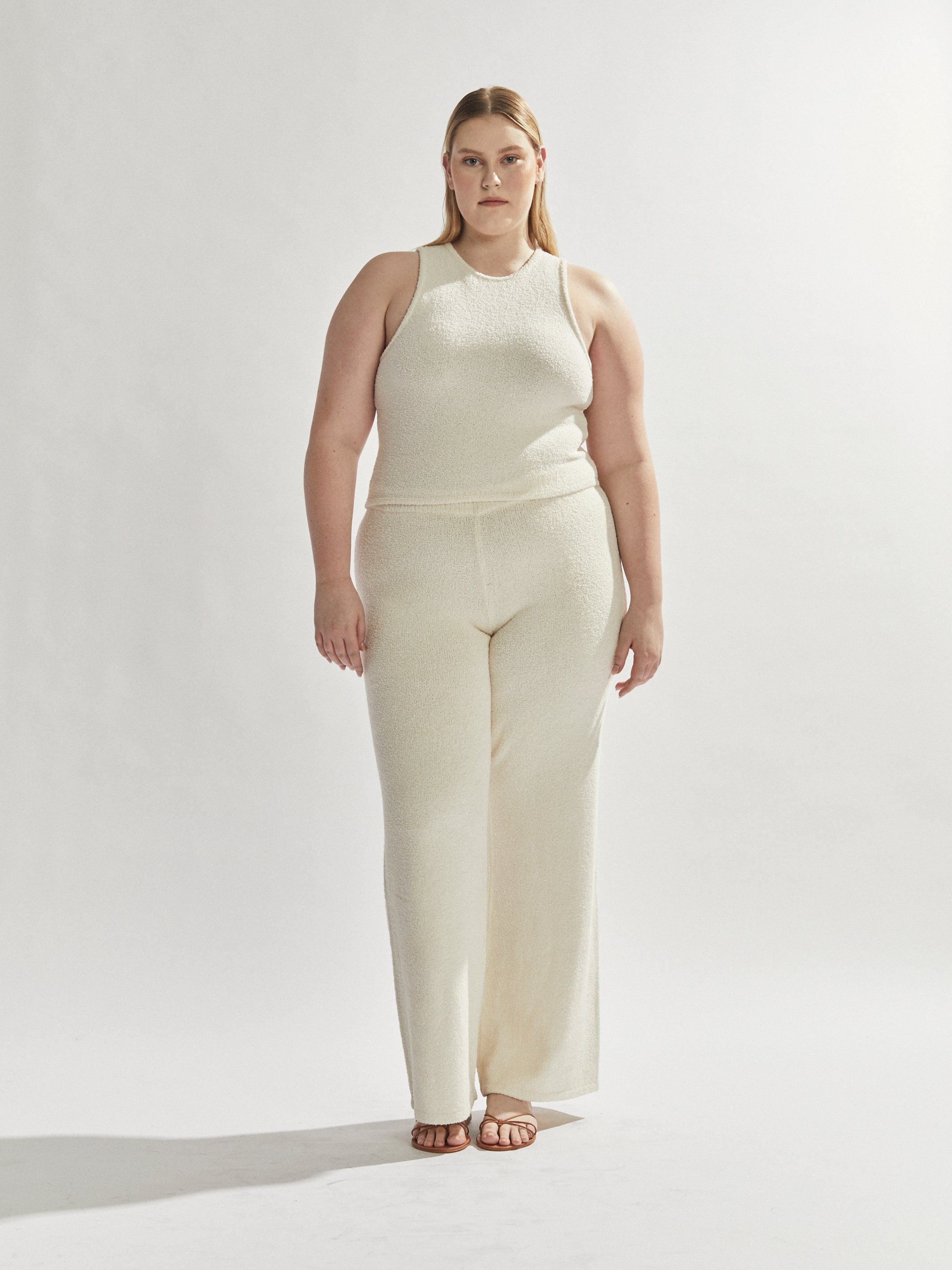 Flynn Knit Pants Eggshell – One Mile The Label Flynn Knit Pants Eggshell – One Mile The Label
