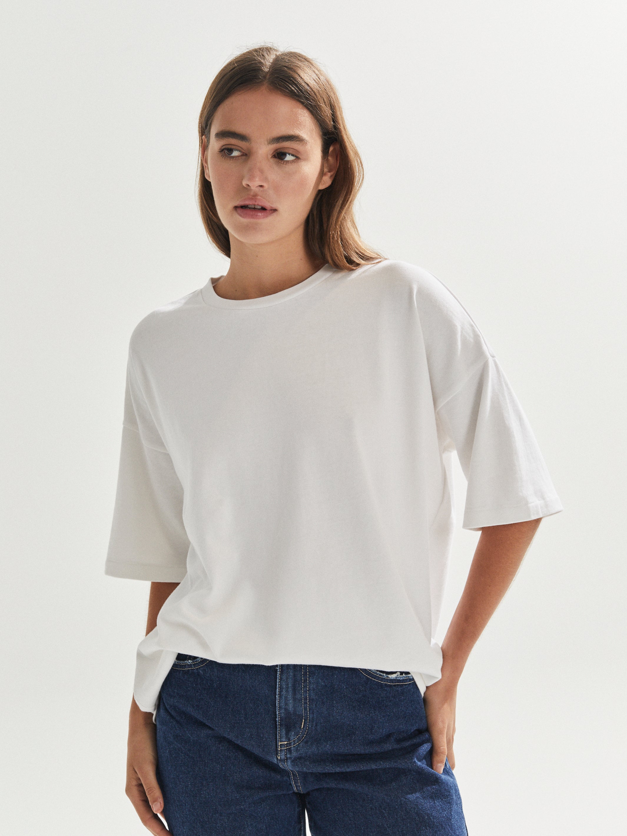 Lawson Oversized Tee White – One Mile The Label