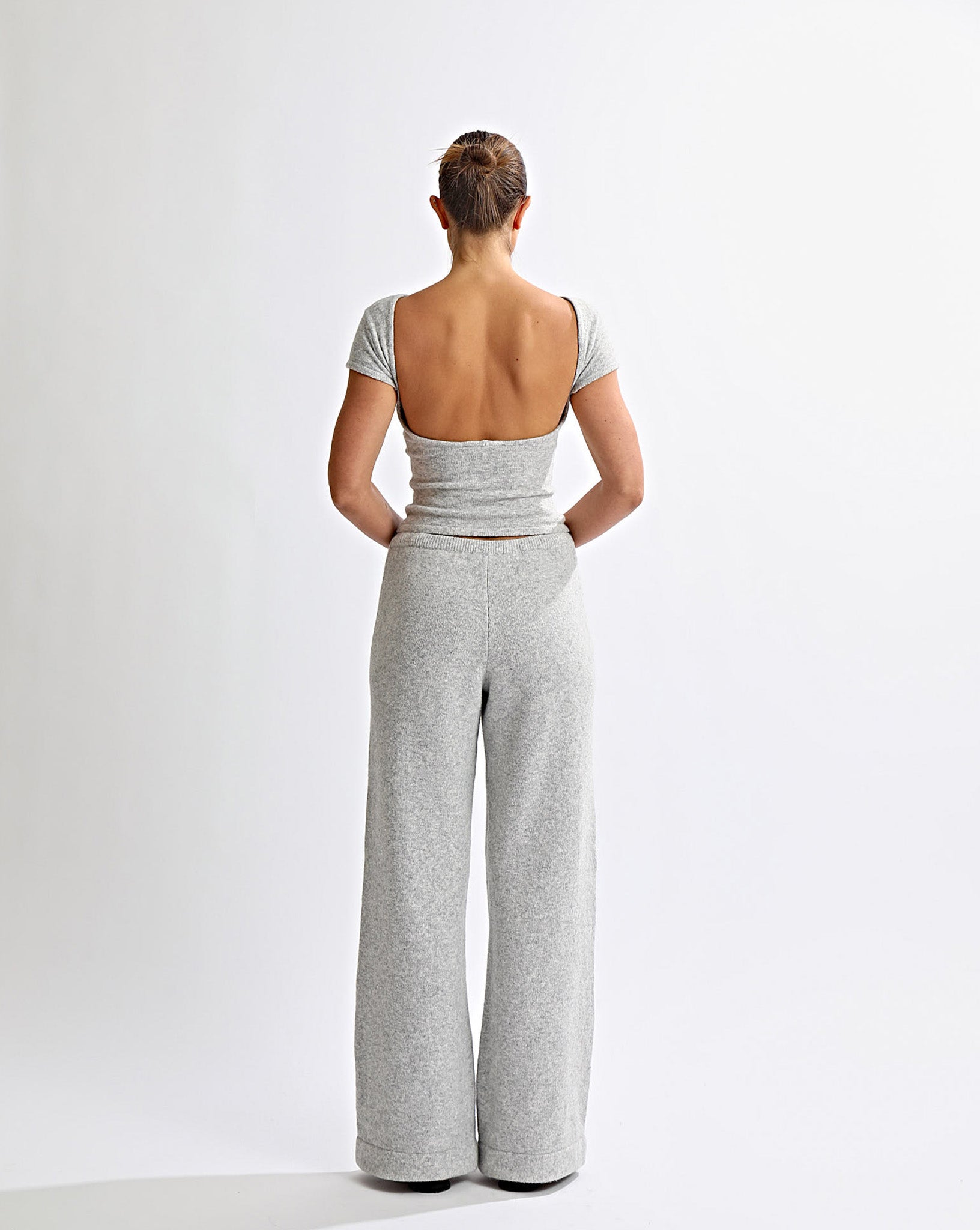 Leo Knit Tee Grey Marl