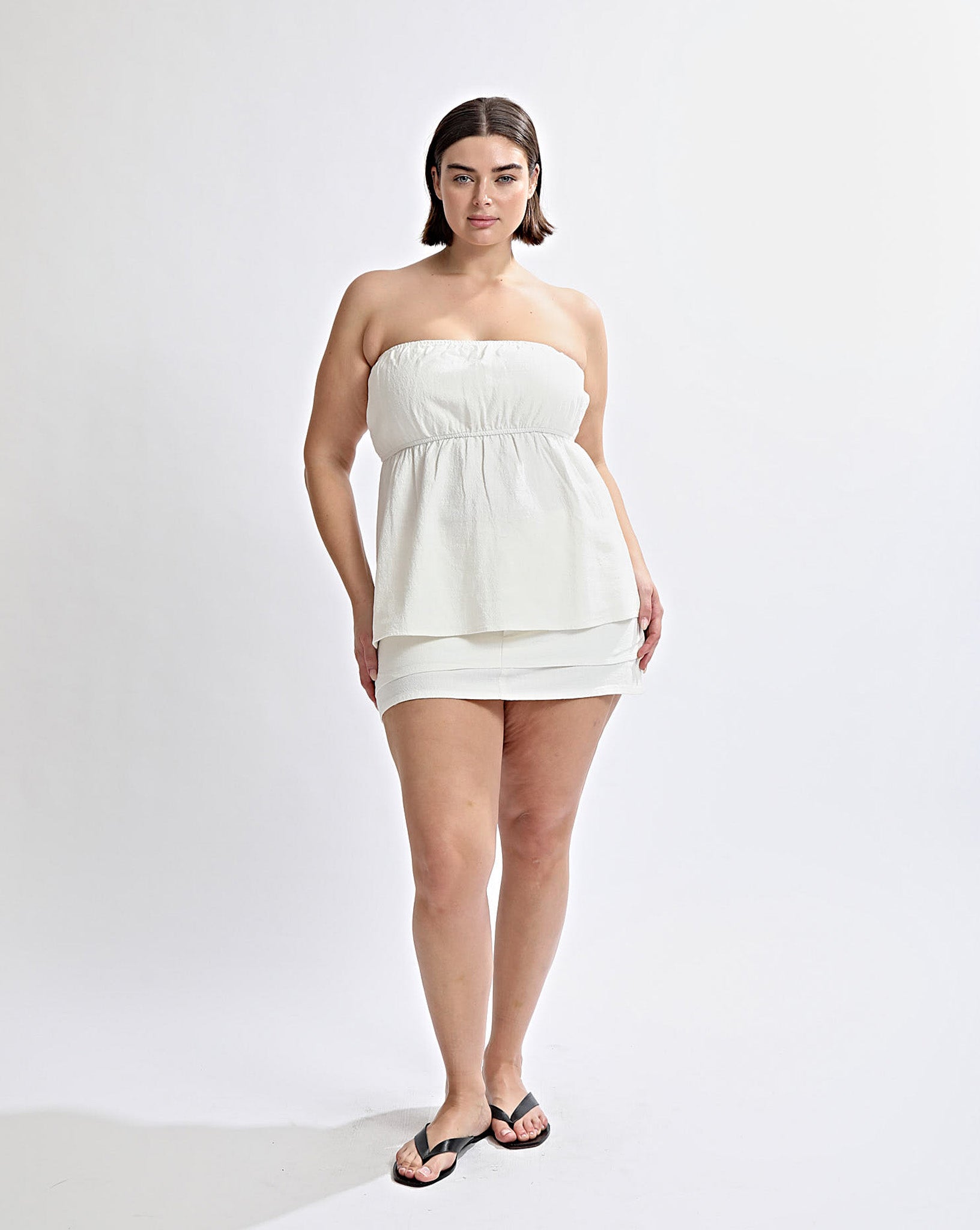 Evie Strapless Top Off White