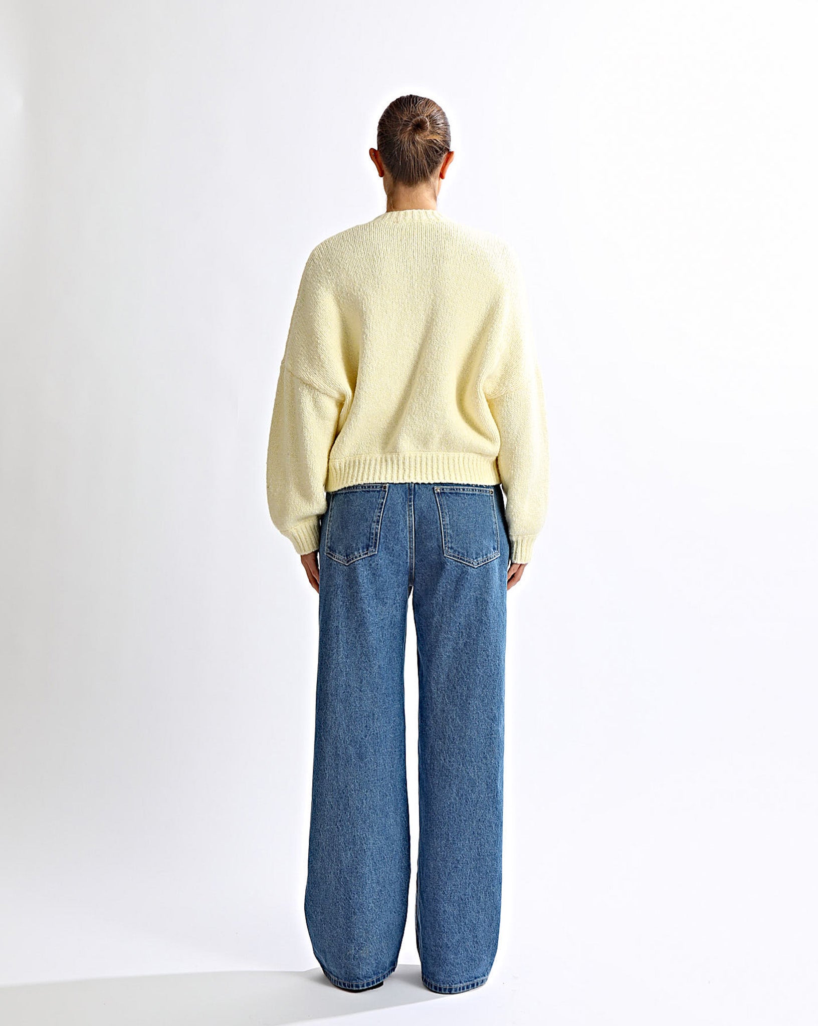 Elliot Knit Zip Jumper Pale Yellow