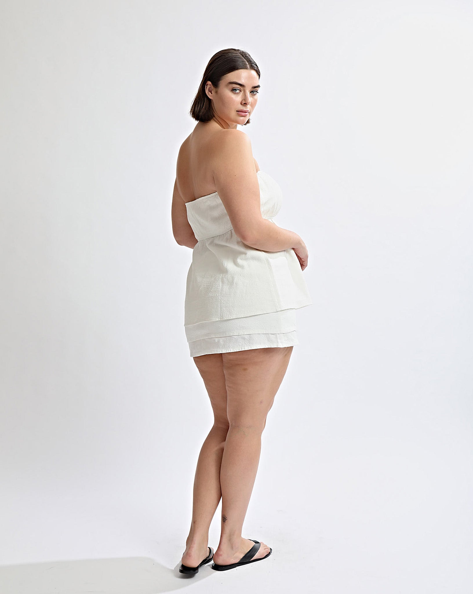 Evie Strapless Top Off White
