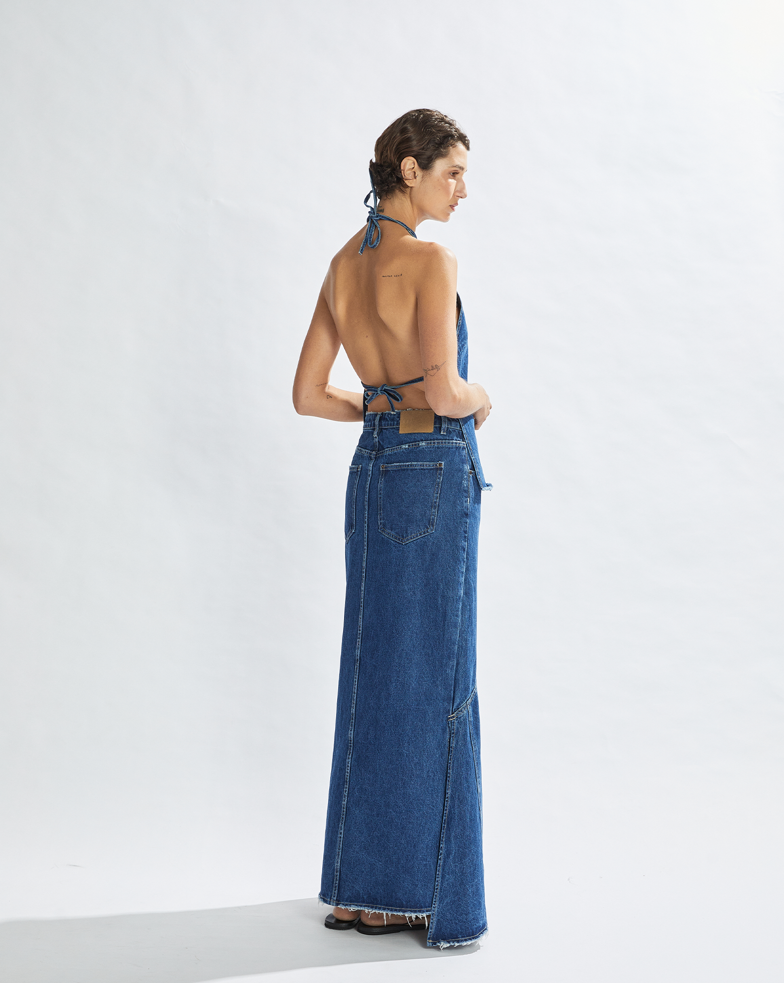 Harley Denim Halter Top Vintage Blue