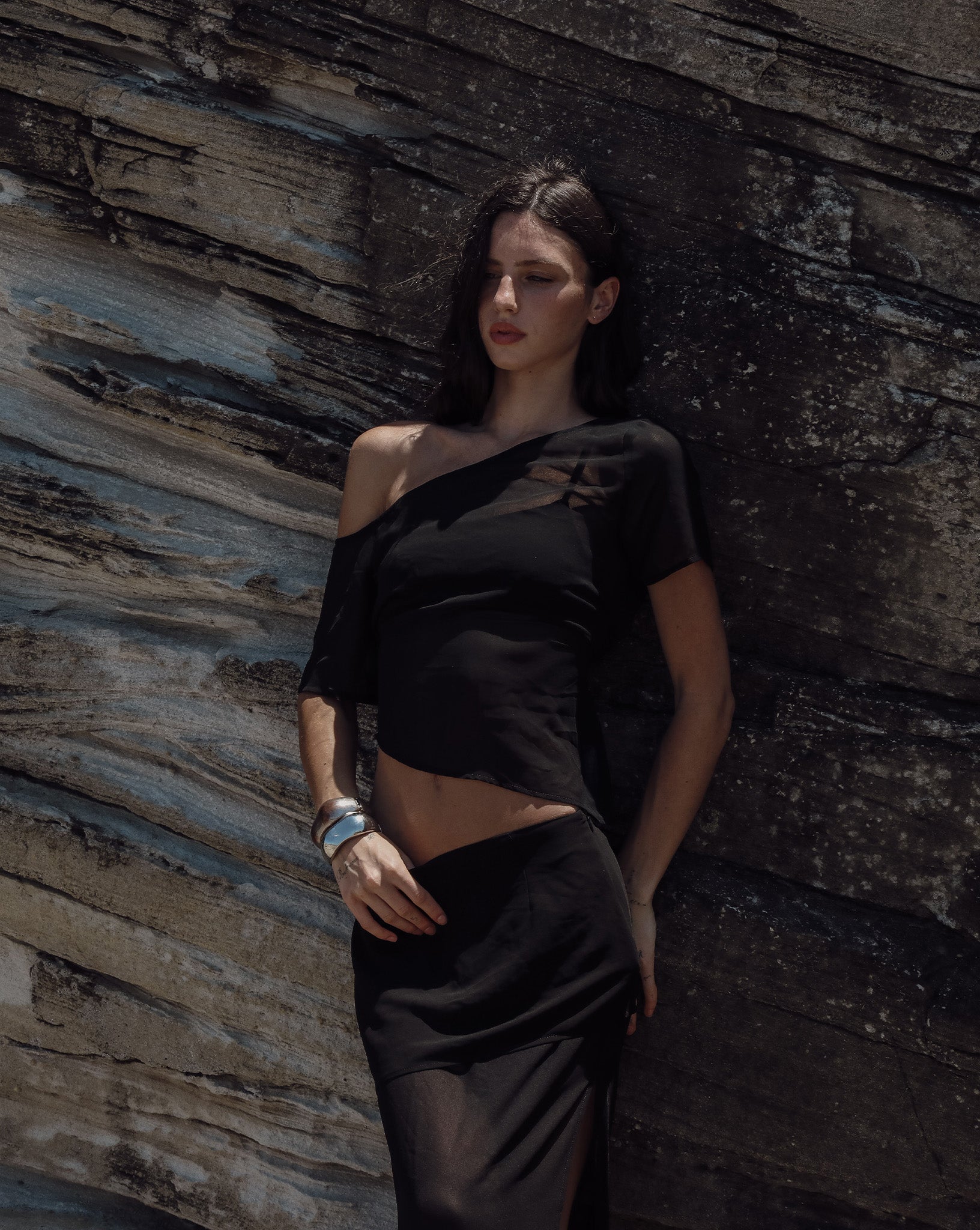 Josephine Off Shoulder Top Black