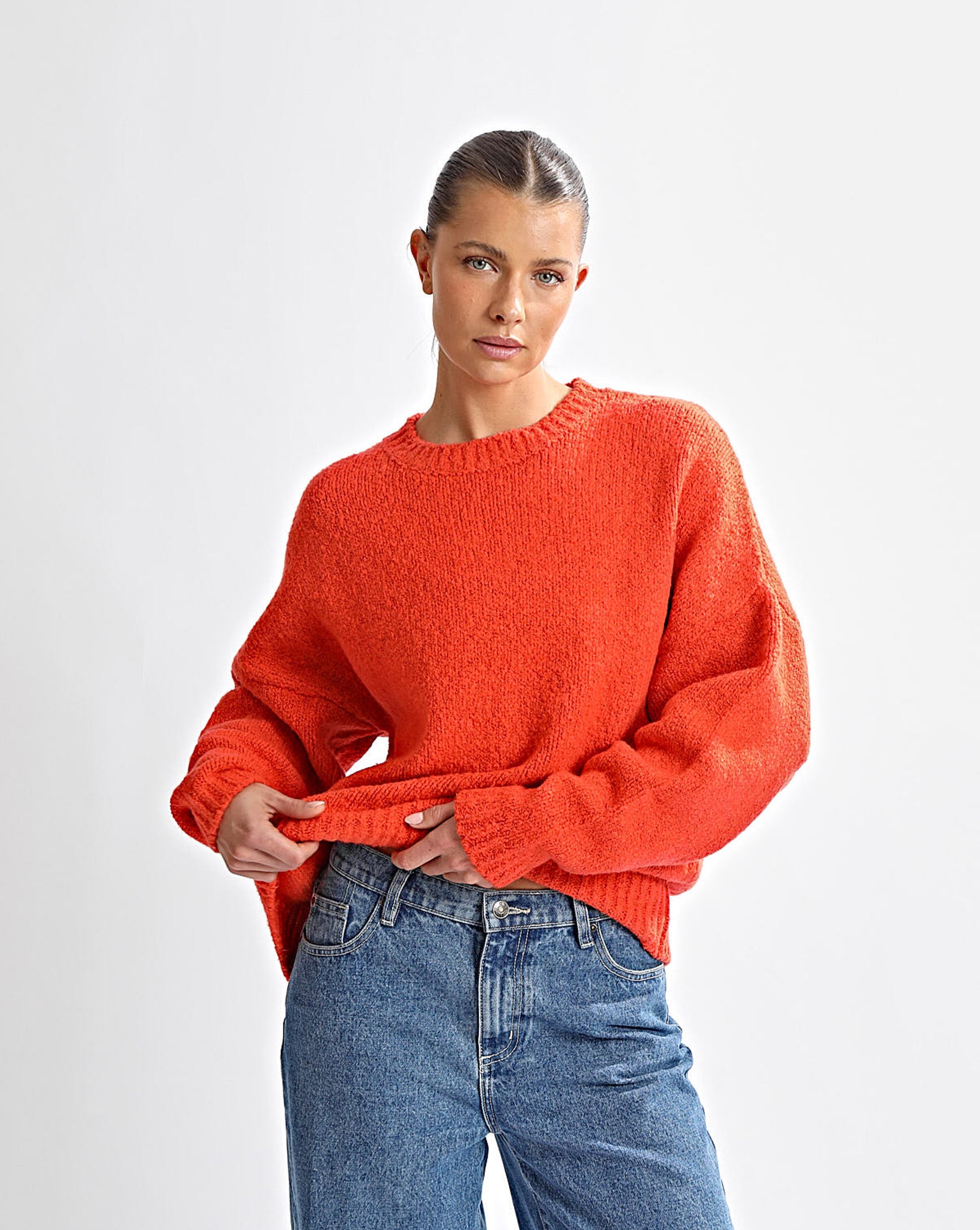Valentina Knit Jumper Red Marl