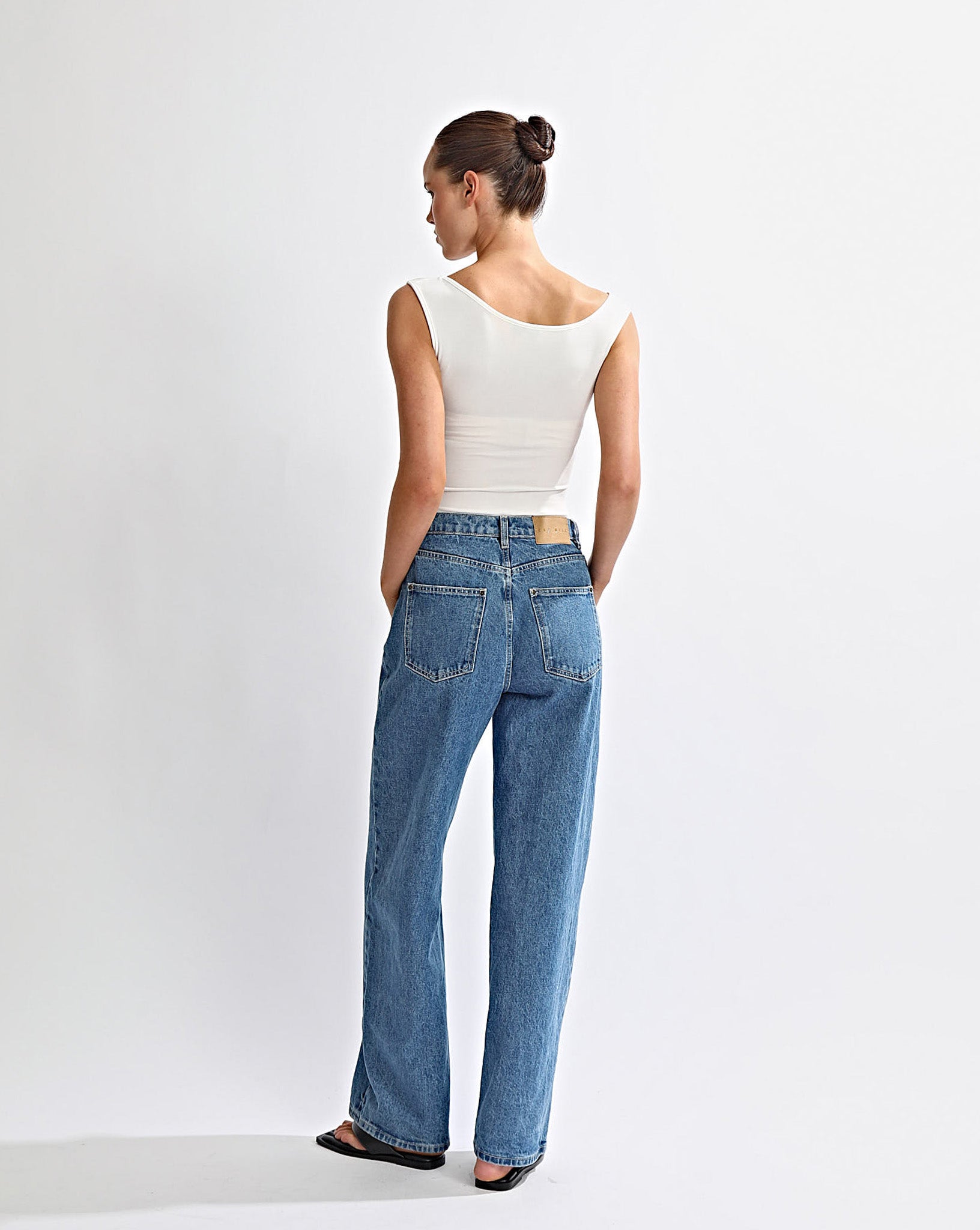 Amelia Asym Tank White