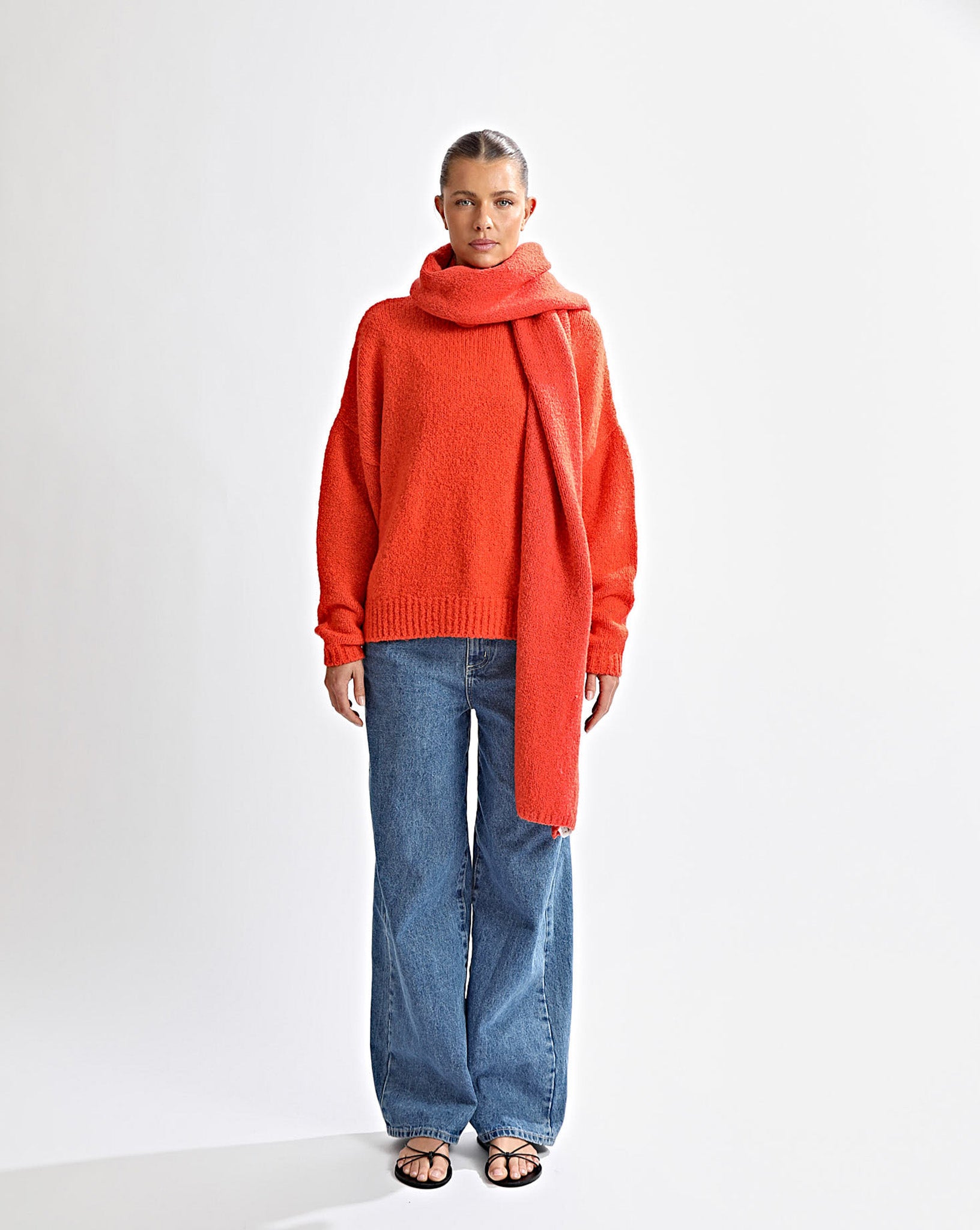 Valentina Knit Jumper Red Marl