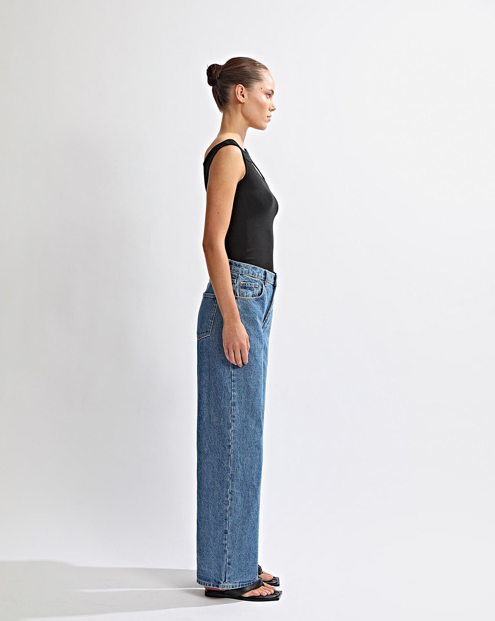 Amelia Asym Tank Black