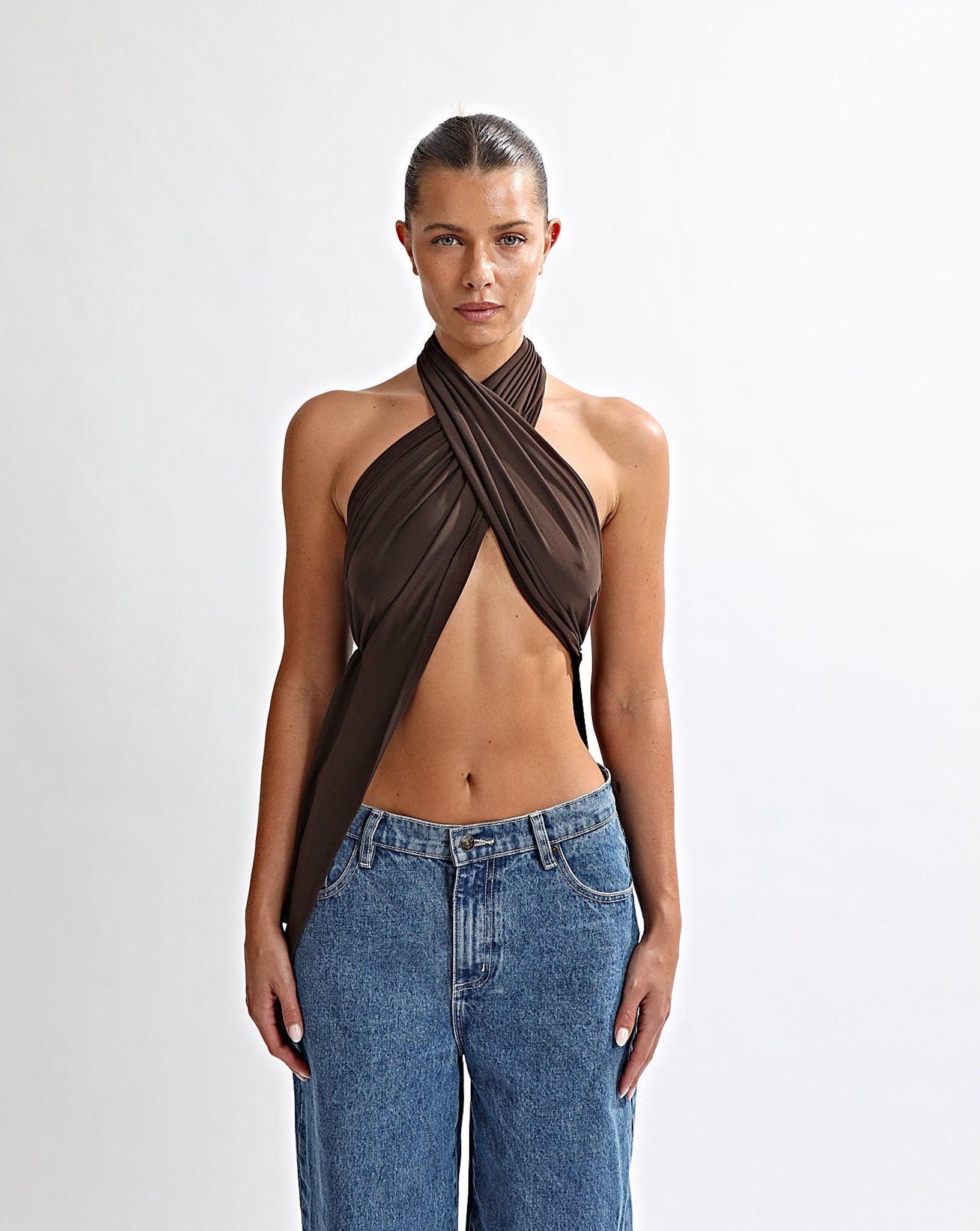 Pamela Wrap Top Chocolate