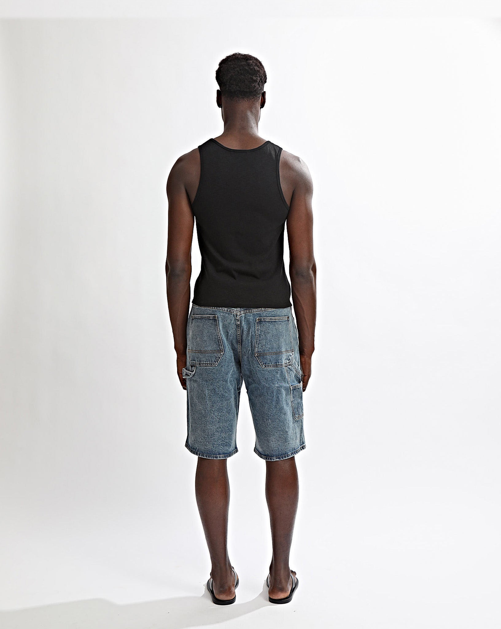 Elijah Rib Tank Black
