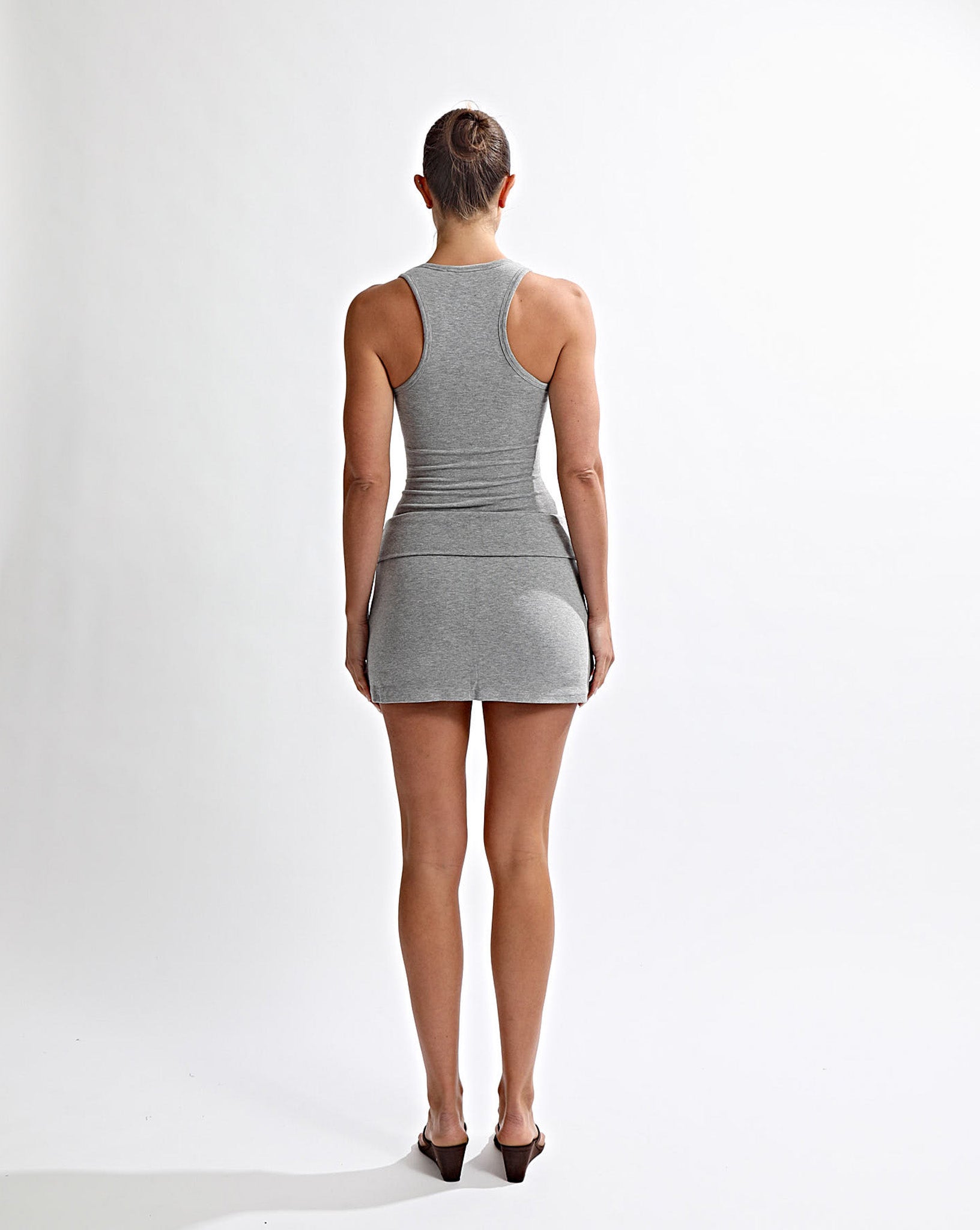 Amelia Mini Skirt Grey Marl