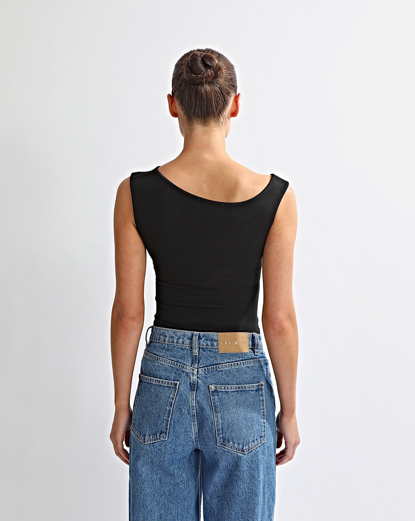 Amelia Asym Tank Black