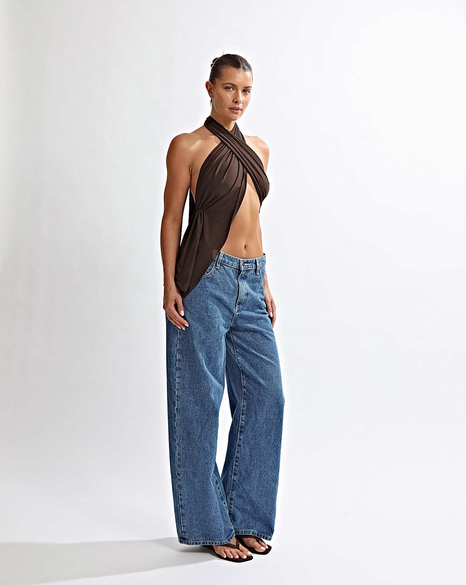 Pamela Wrap Top Chocolate