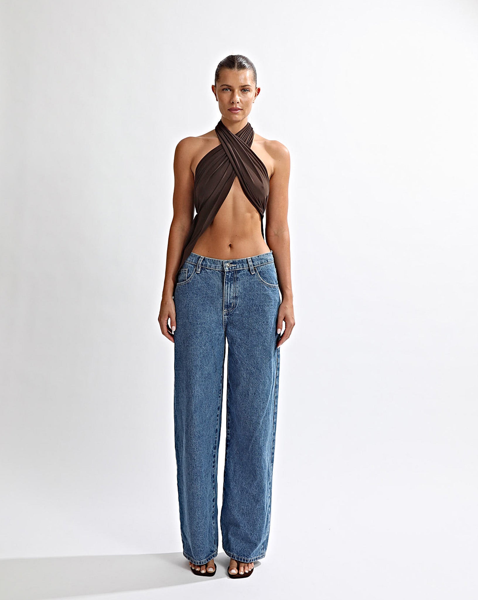 Pamela Wrap Top Chocolate