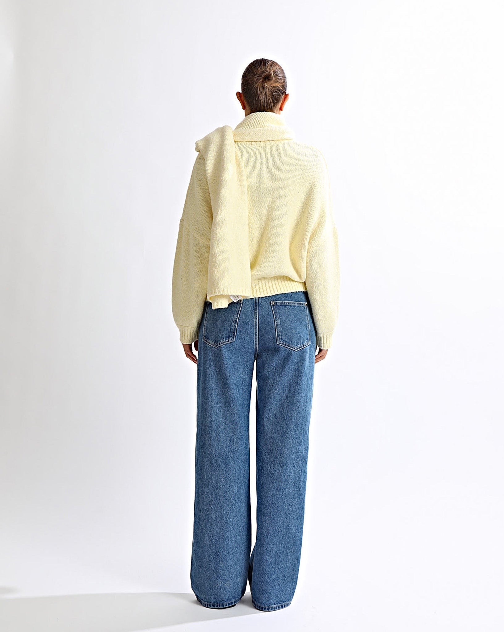 Elliot Knit Scarf Pale Yellow