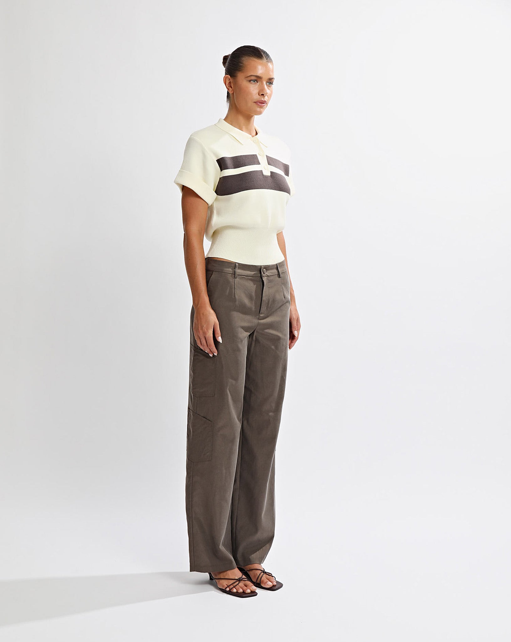 Brea Knit Top Yellow/Steel Stripe