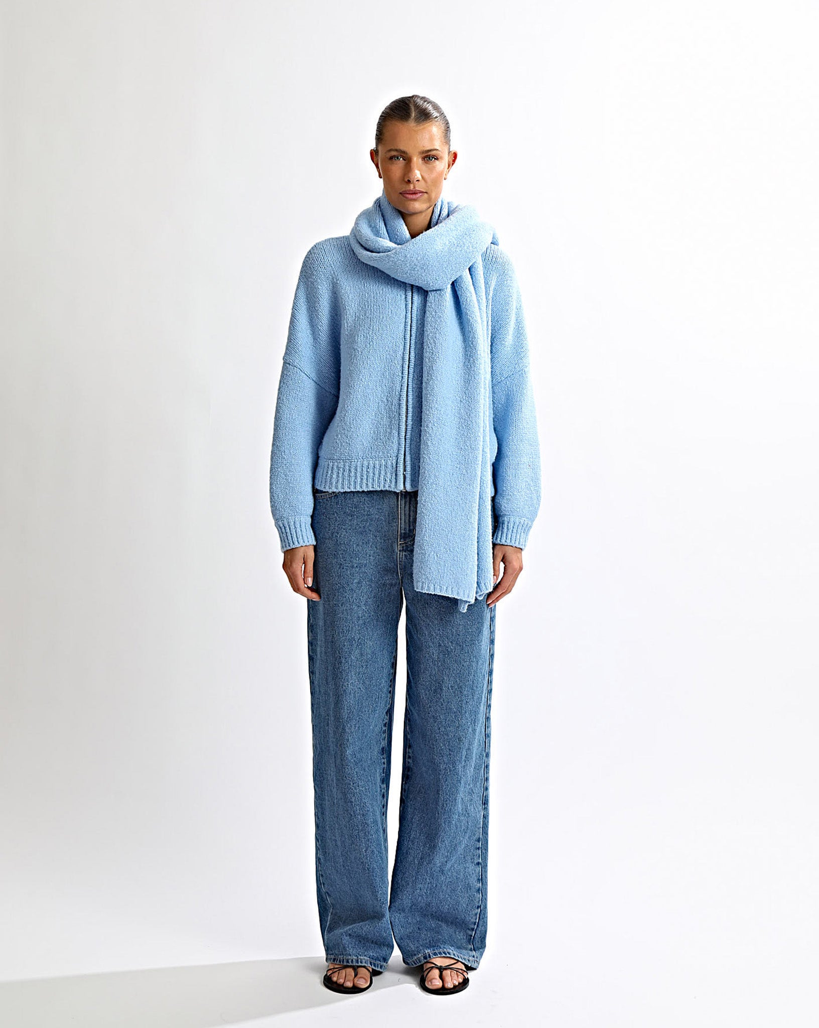 Elliot Knit Scarf Blue