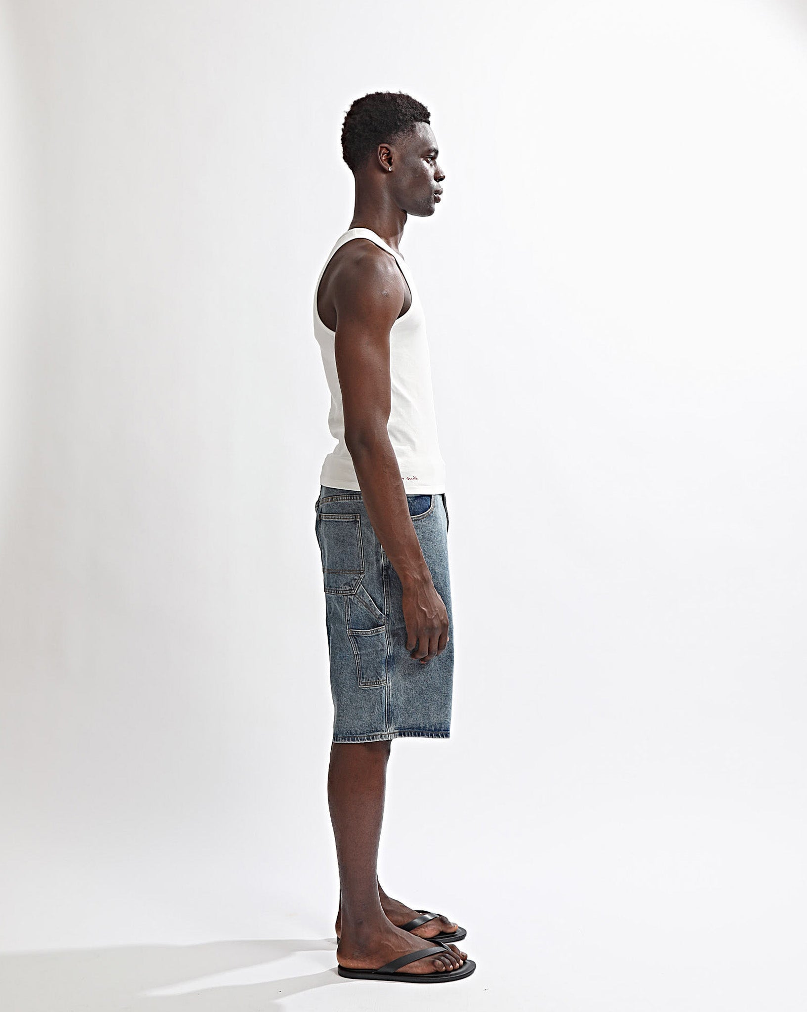 Elijah Rib Tank White