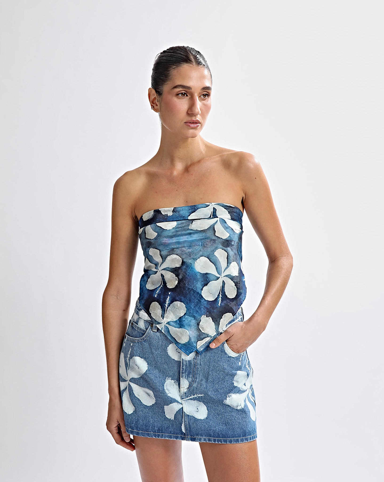 Noah Denim Mini Skirt Frangelica