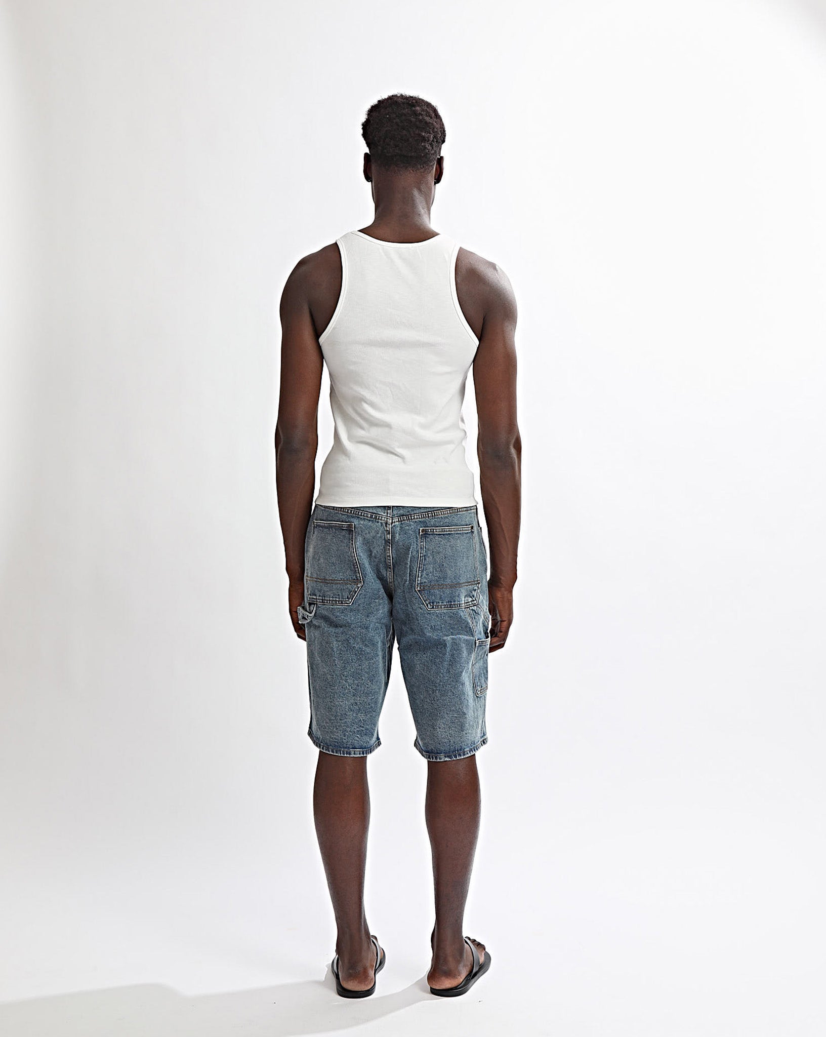 Elijah Rib Tank White