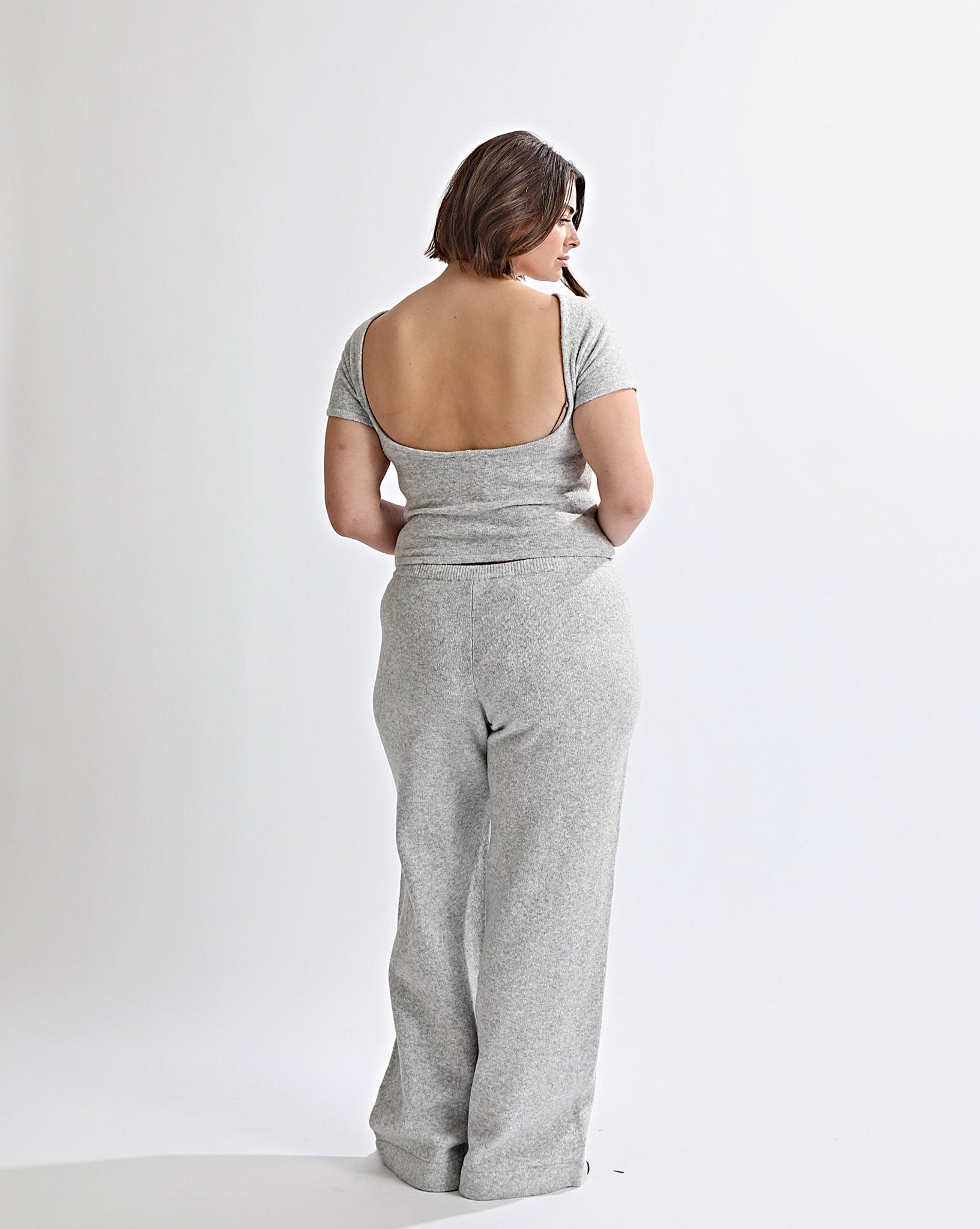 Leo Knit Tee Grey Marl