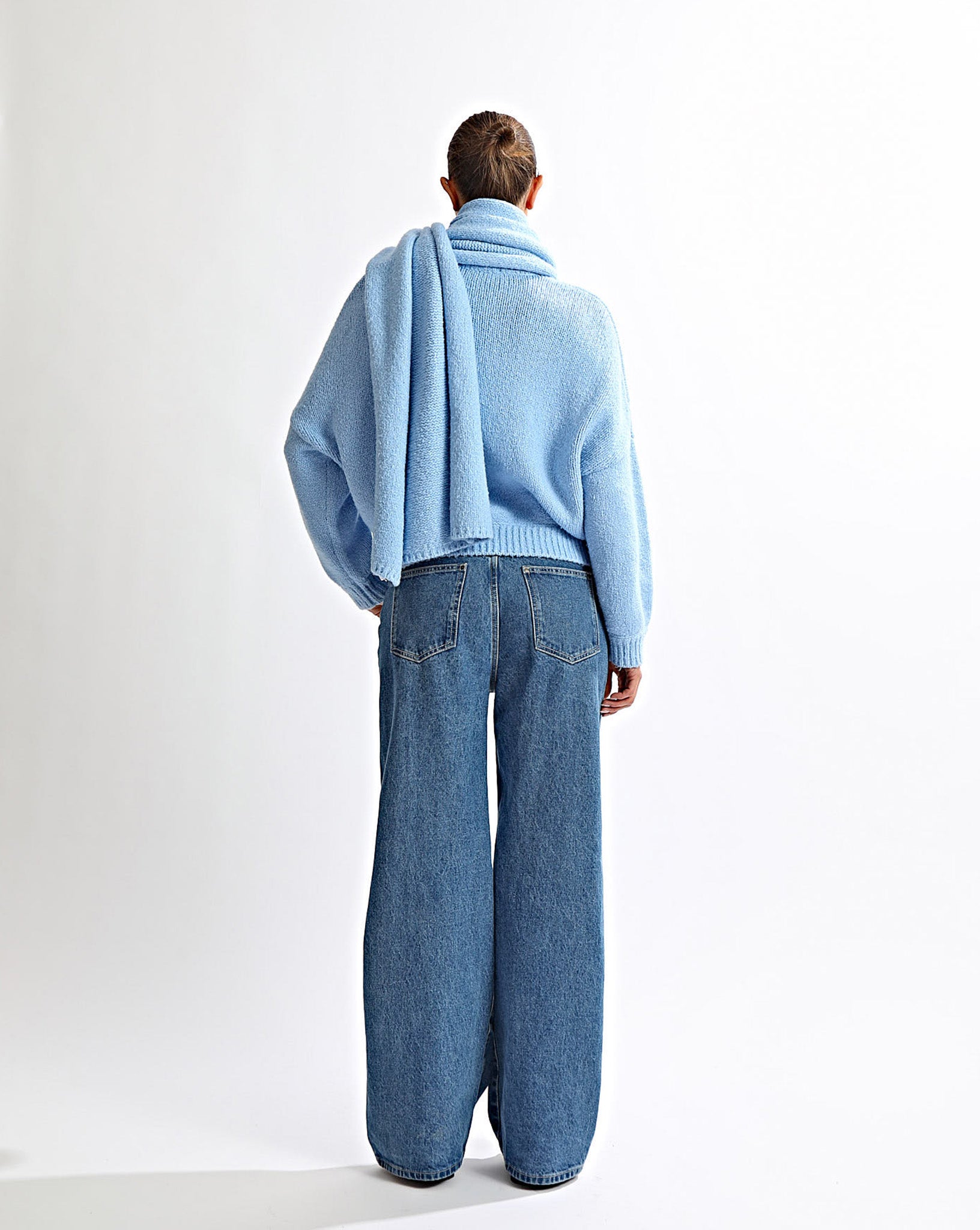 Elliot Knit Scarf Blue