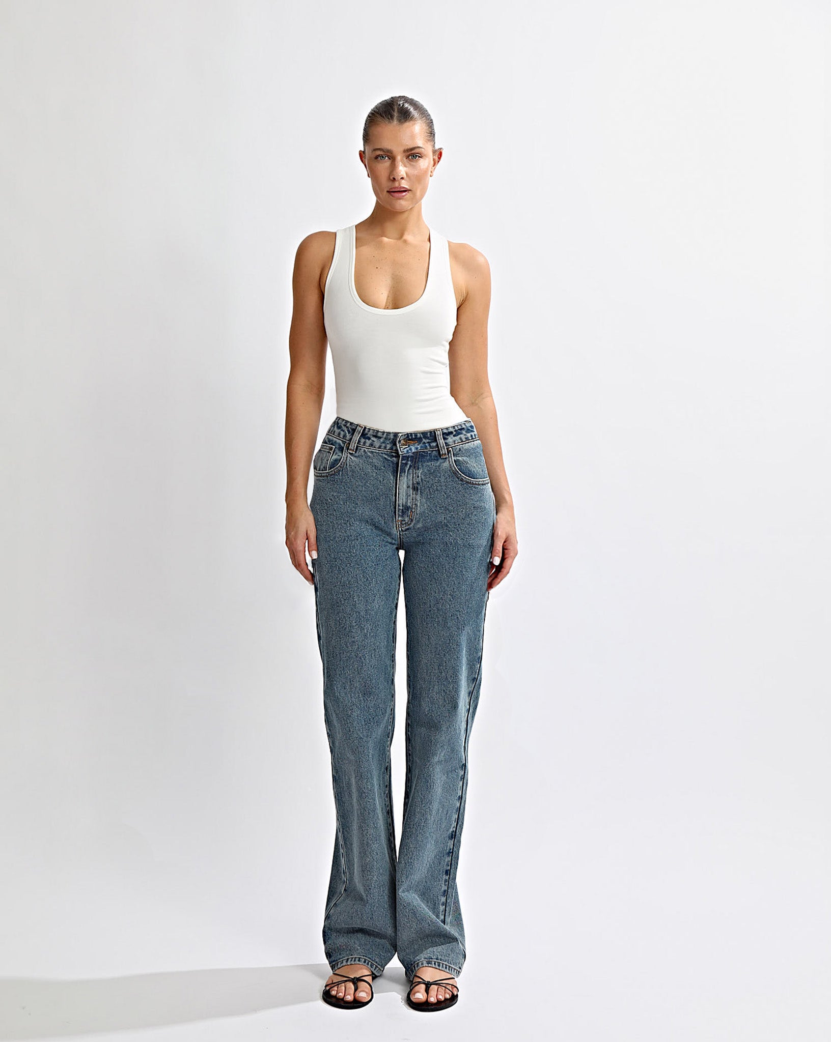 Layton Jeans Classic Blue Cropped