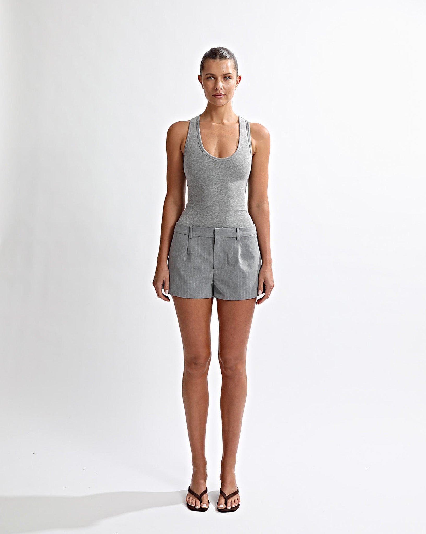 Amelia Tank Grey Marl