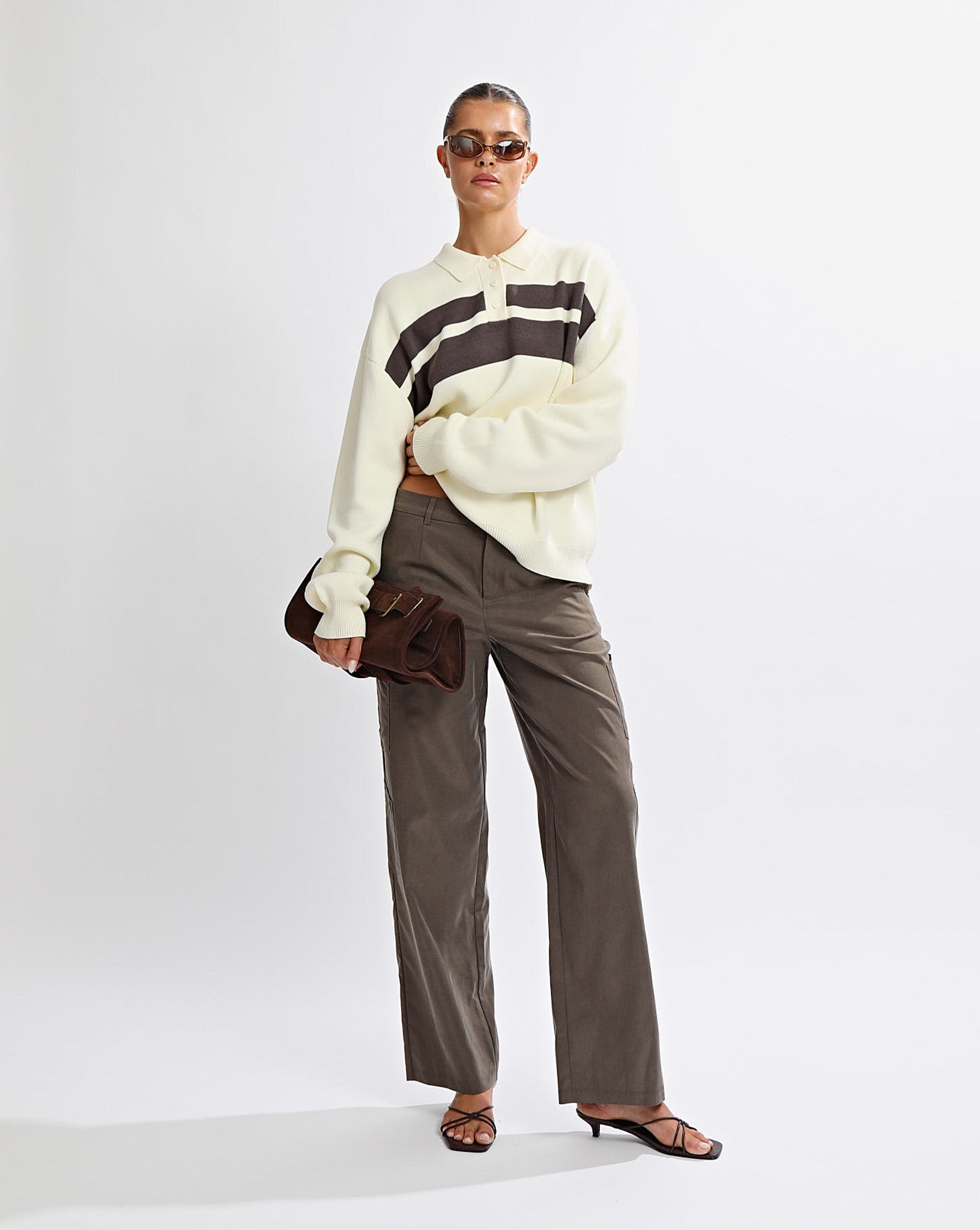 Brea Knit Jumper Yellow/Steel Stripe