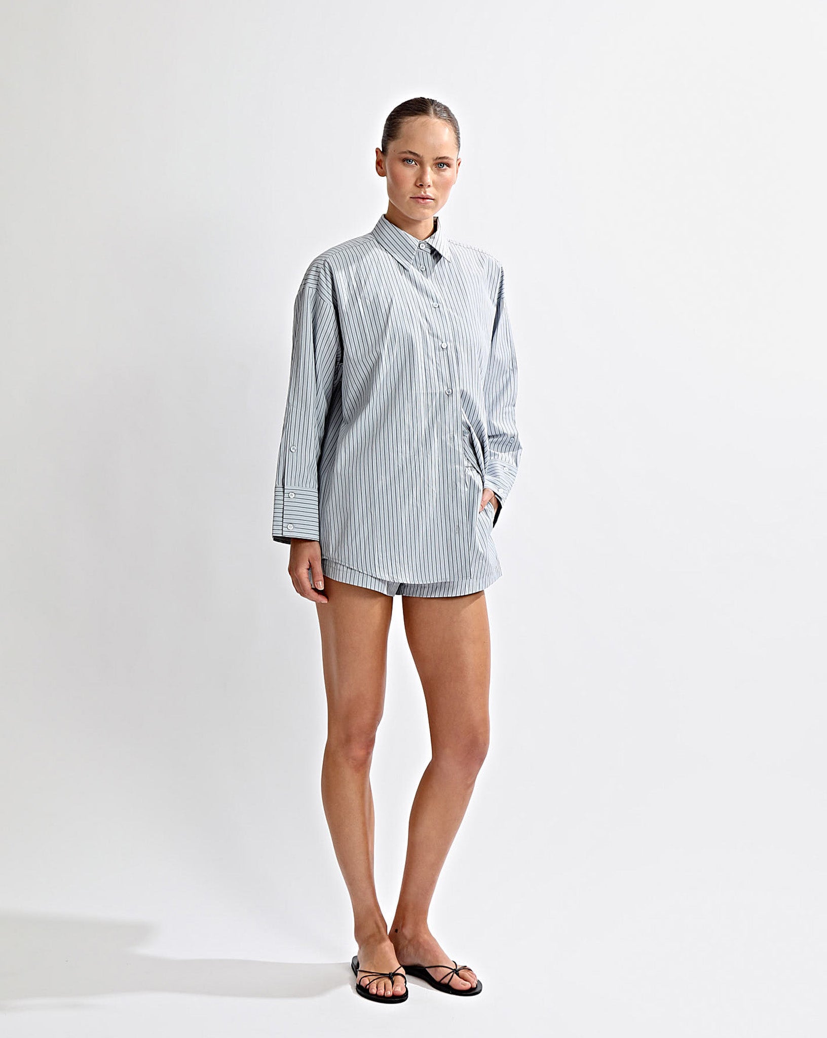 Rowan Shirt Grey Stripe