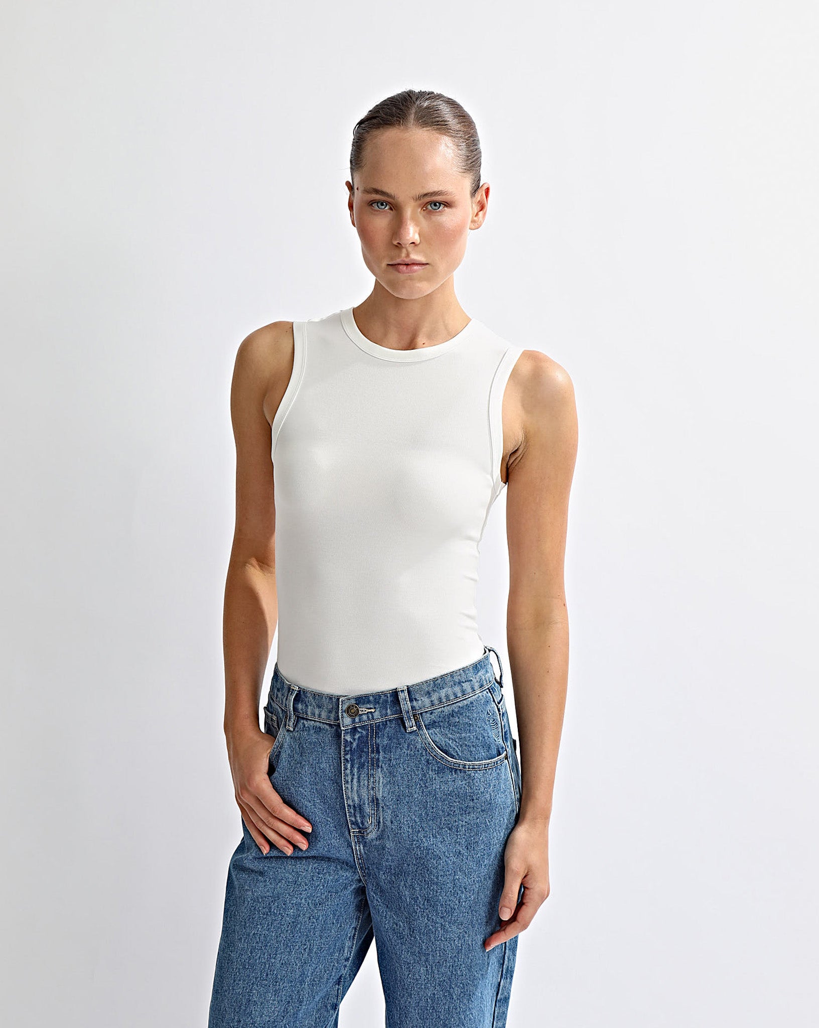 Kai Sleeveless Tee White