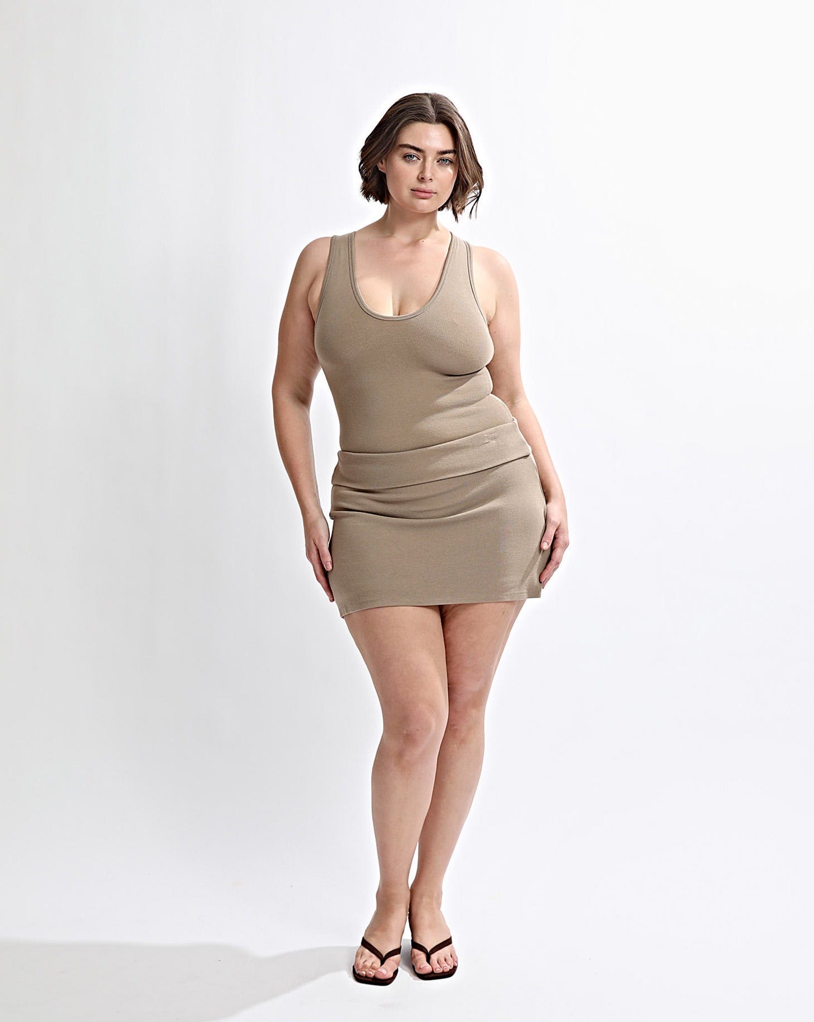 Amelia Mini Skirt Stone