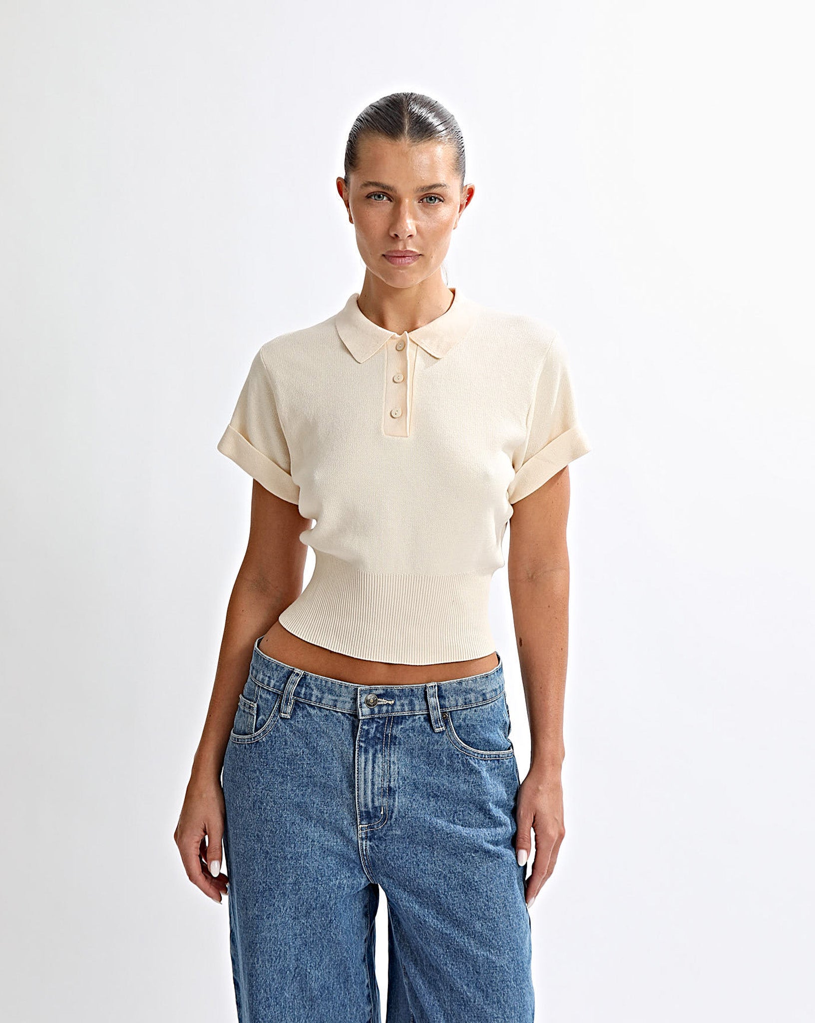 Blaire Knit Top Custard