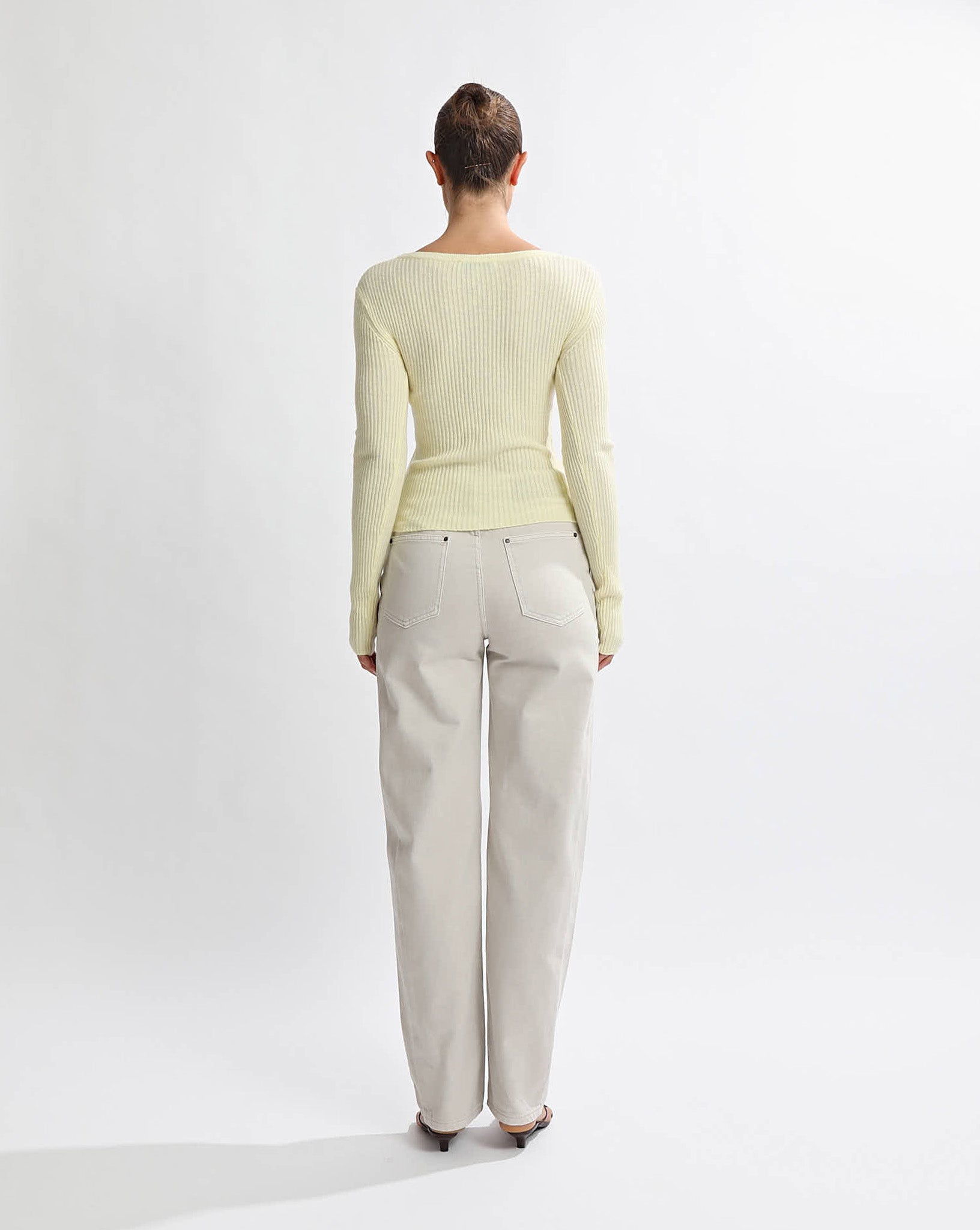 Esme Knit Long Sleeve Pale Yellow