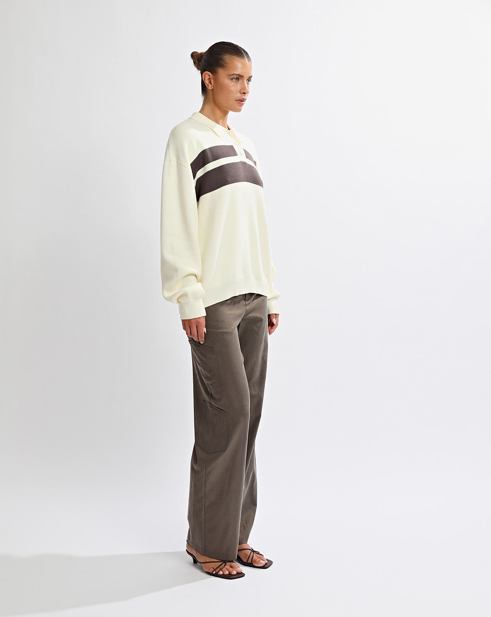 Brea Knit Jumper Yellow/Steel Stripe