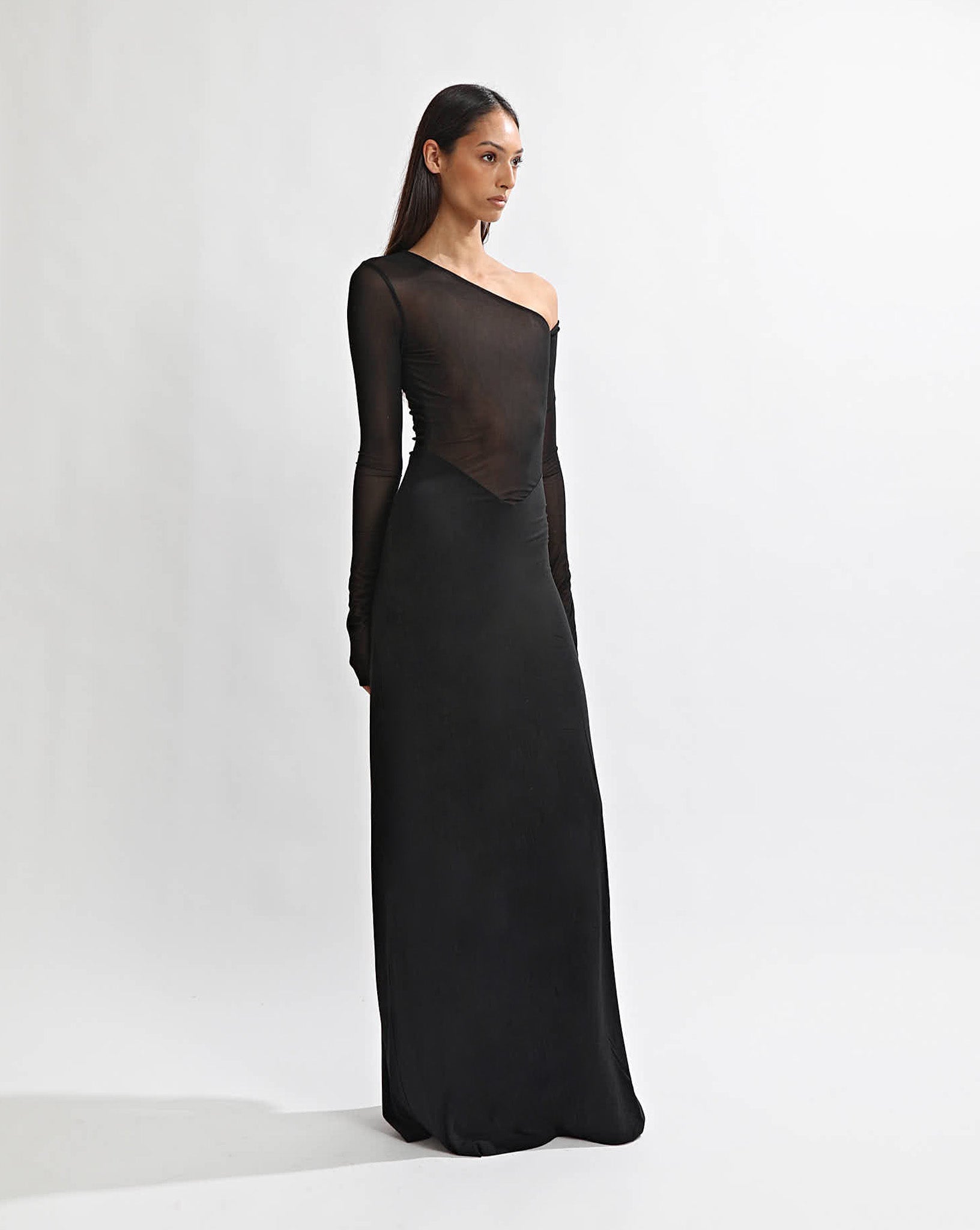 Blane Mesh Maxi Dress Black