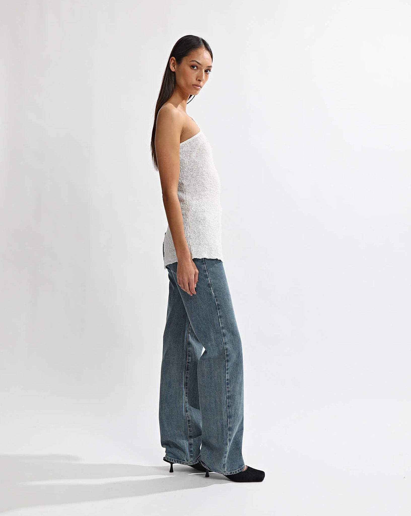 Sloane Knit Top White