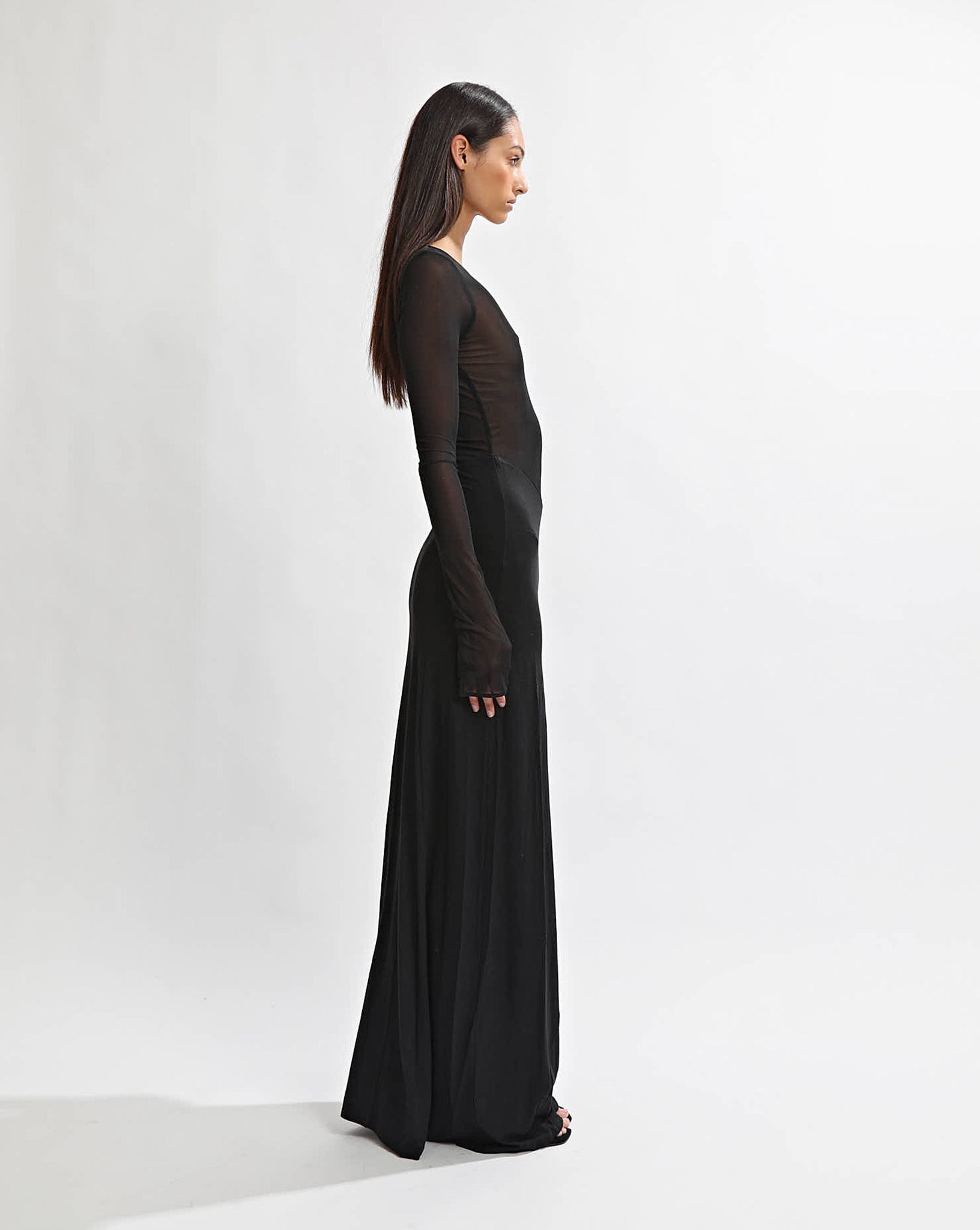 Blane Mesh Maxi Dress Black