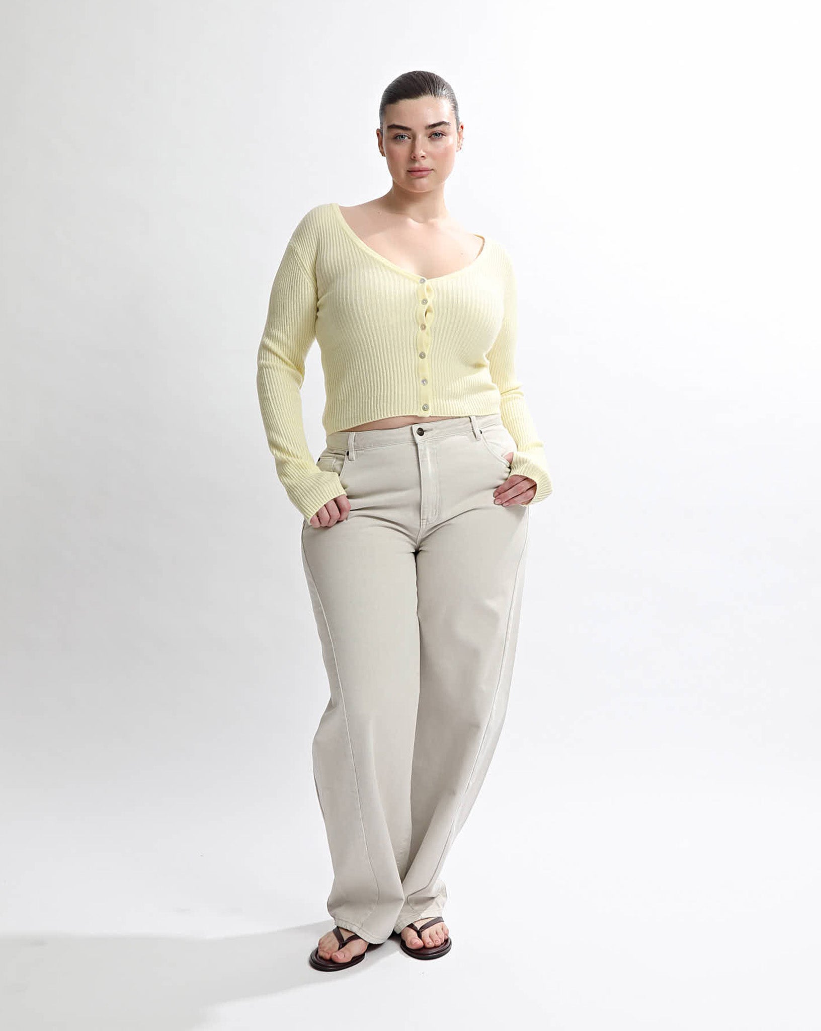 Esme Knit Long Sleeve Pale Yellow