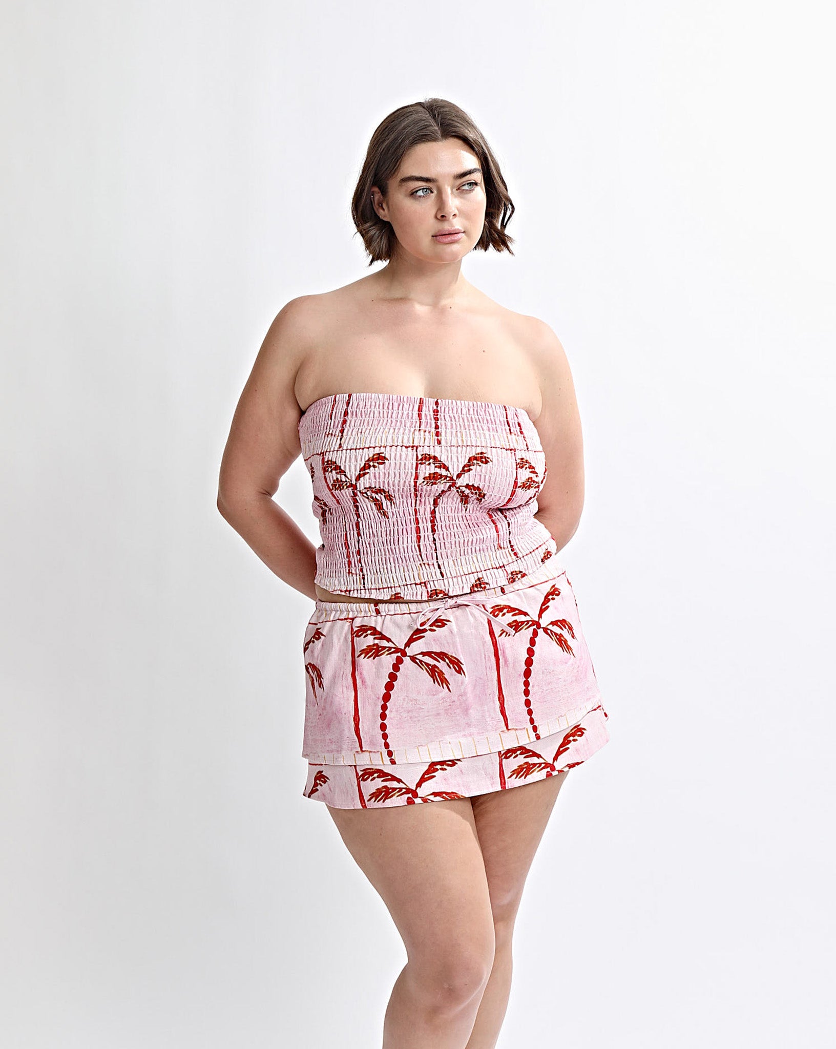 Lola Strapless Top Pink Tonic