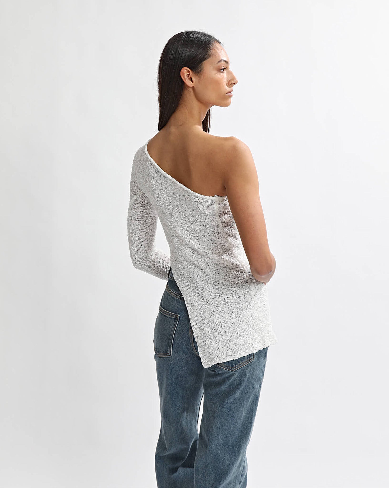 Sloane Knit Top White