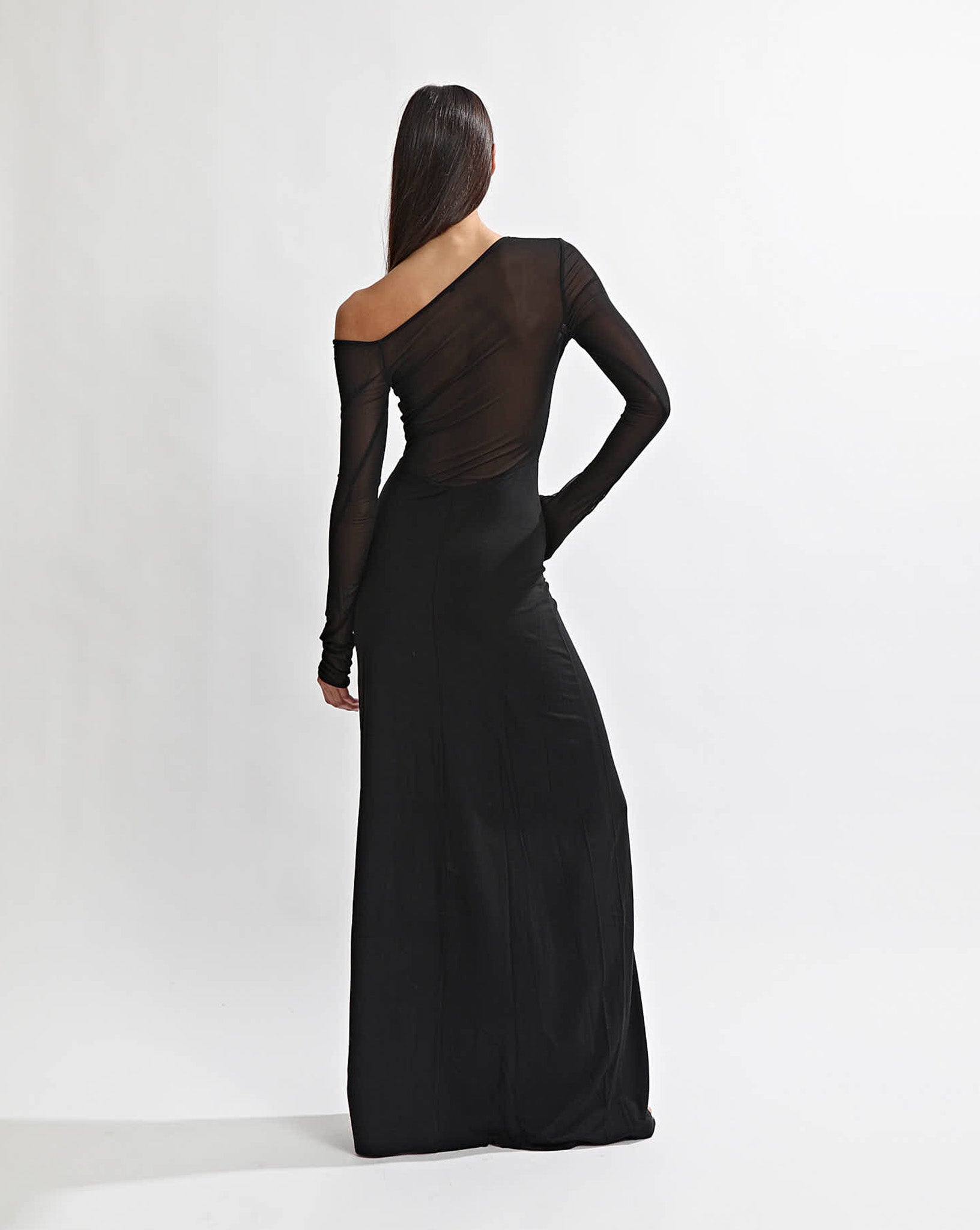 Blane Mesh Maxi Dress Black