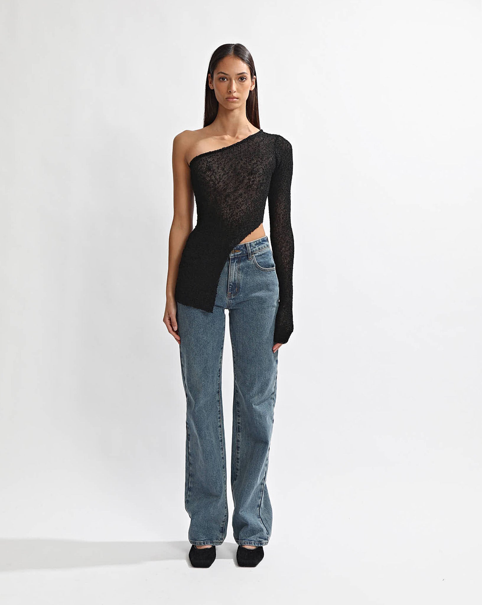 Sloane Knit Top Black