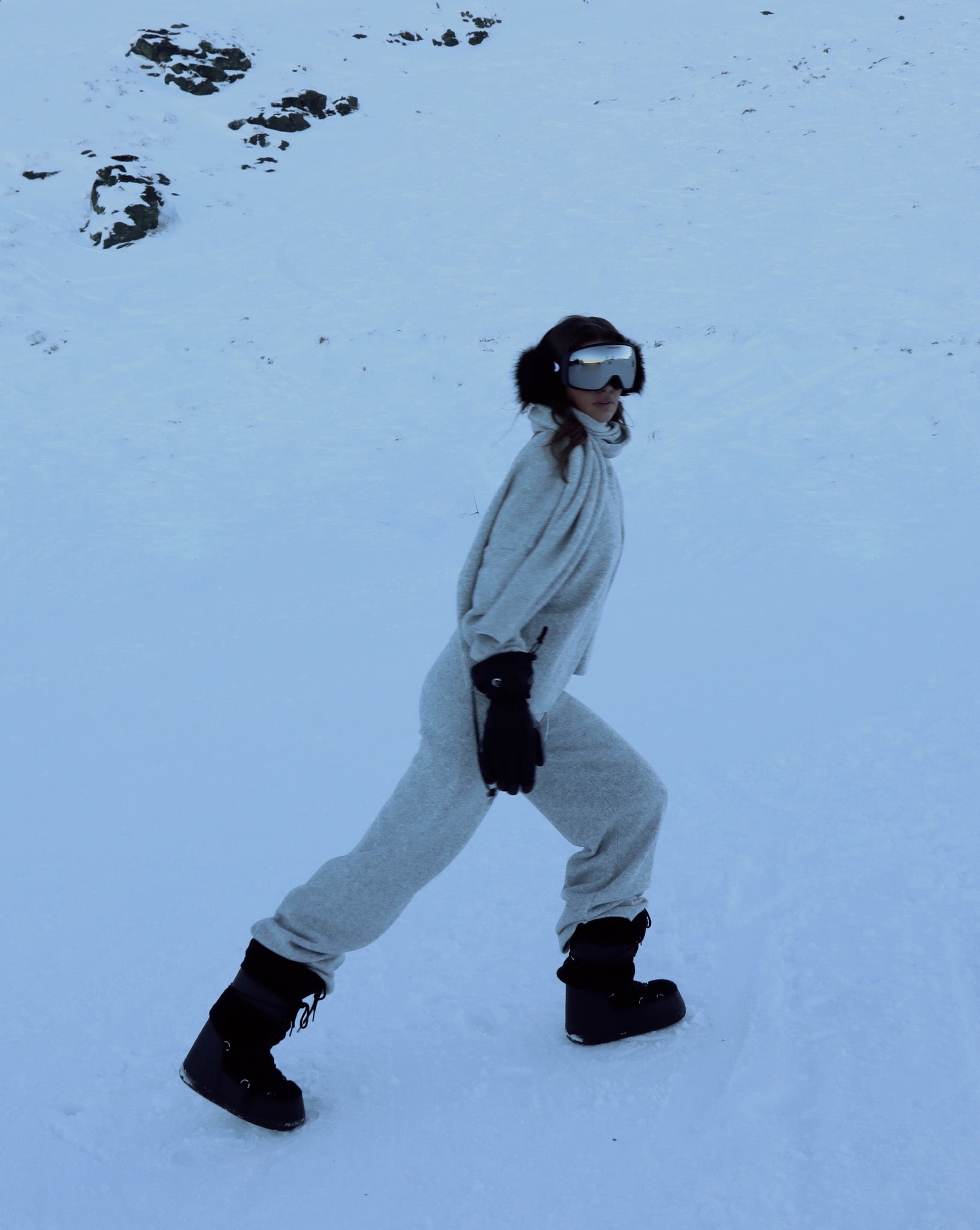 Leo Knit Pants Grey Marl Regular/Tall