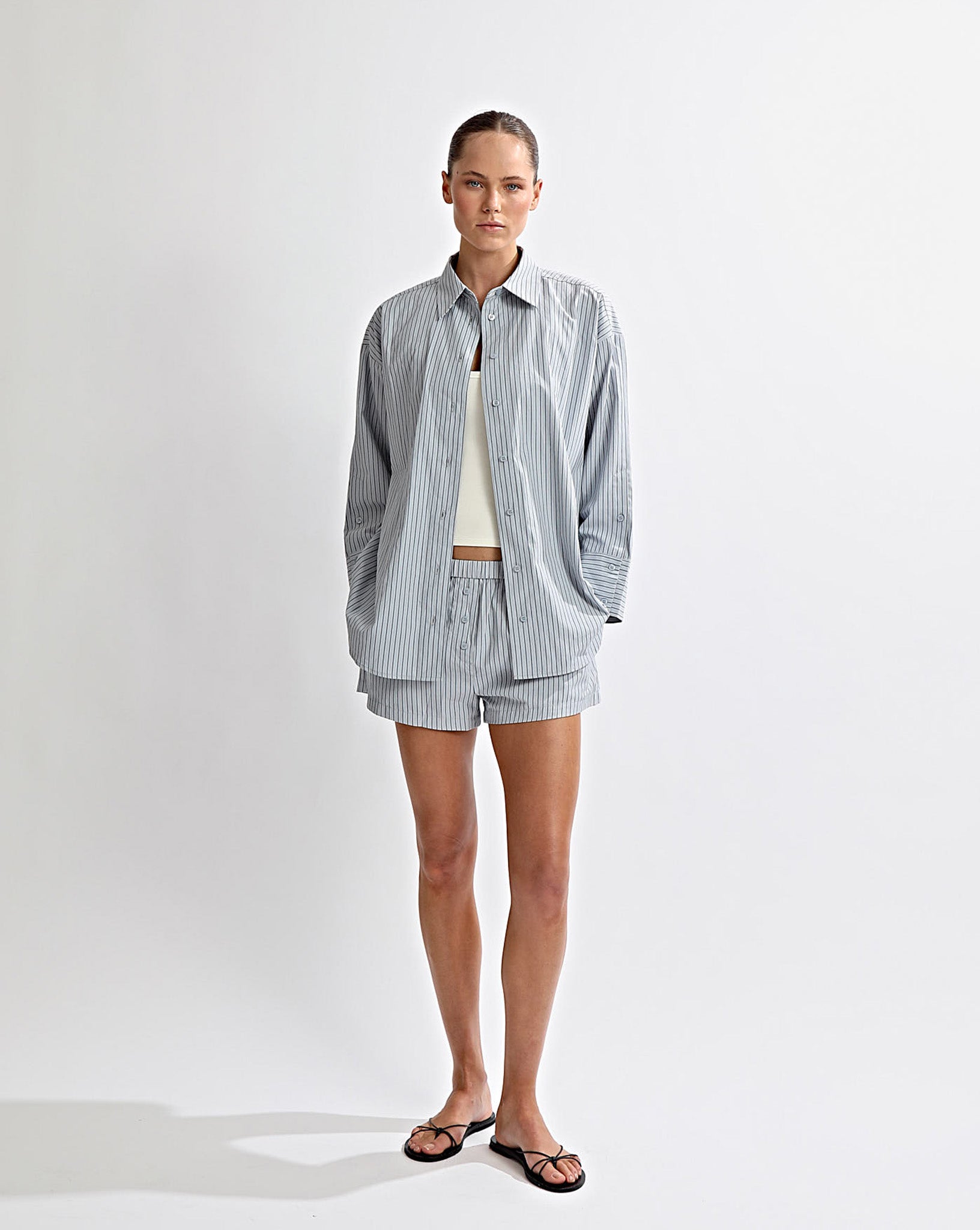 Rowan Shorts Grey Stripe