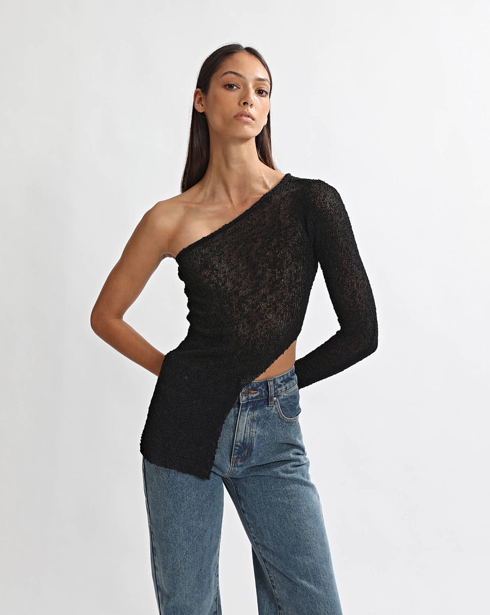 Sloane Knit Top Black