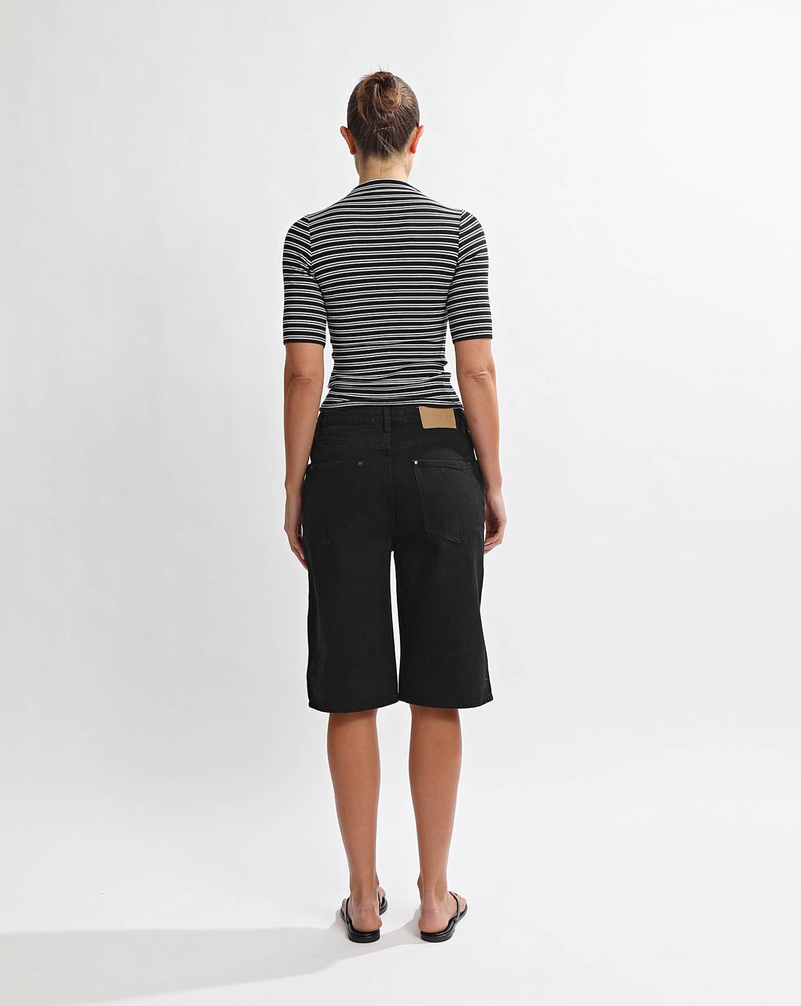 Carolyn Top Black/White Stripe