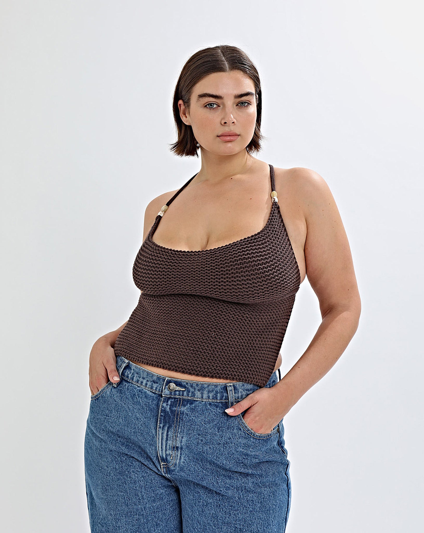 Lumi Knit Top Chocolate